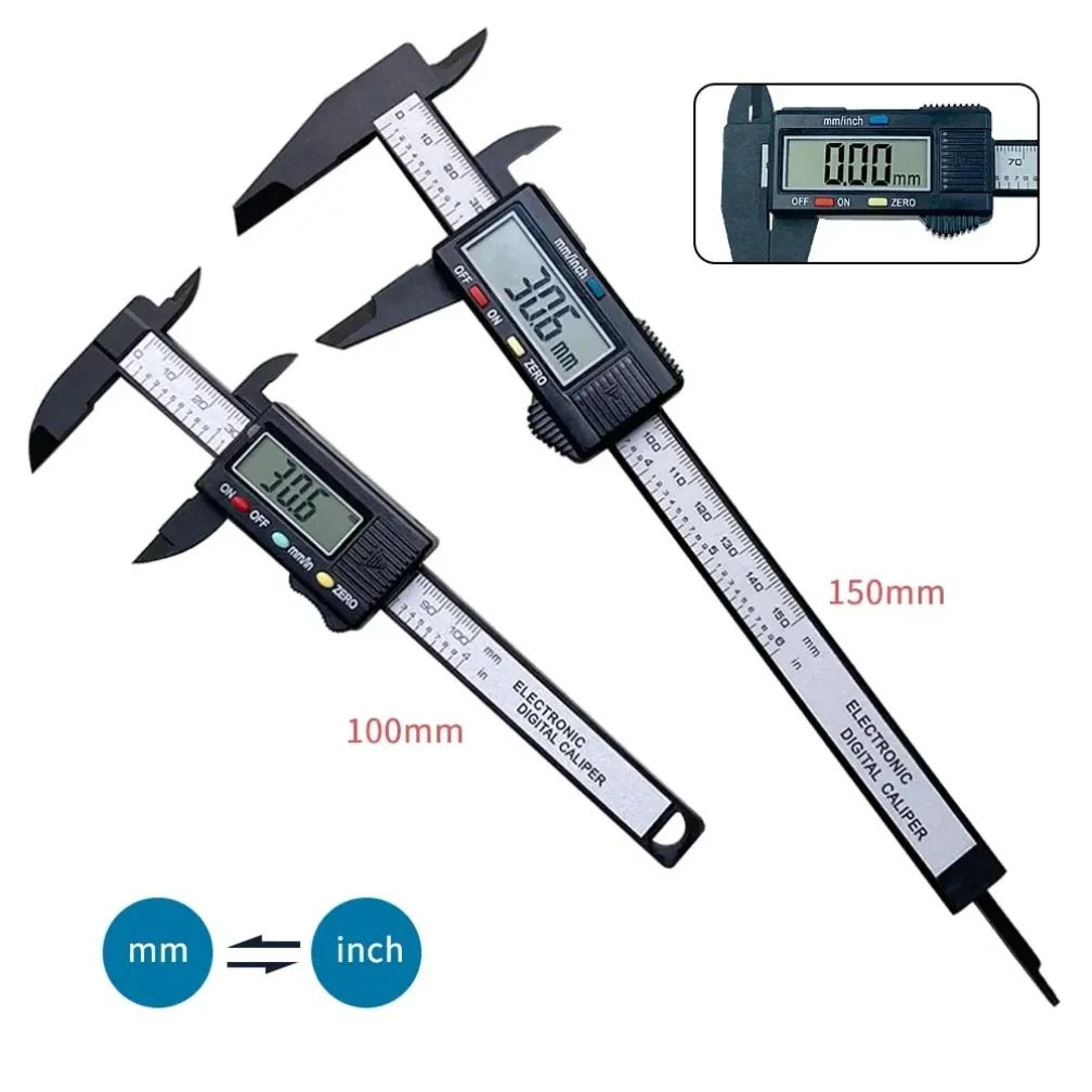 Carbon Fiber Digital Caliper 4in6in Electronic Vernier Gauge For Precise InsideOutsideDepth Measuri 5