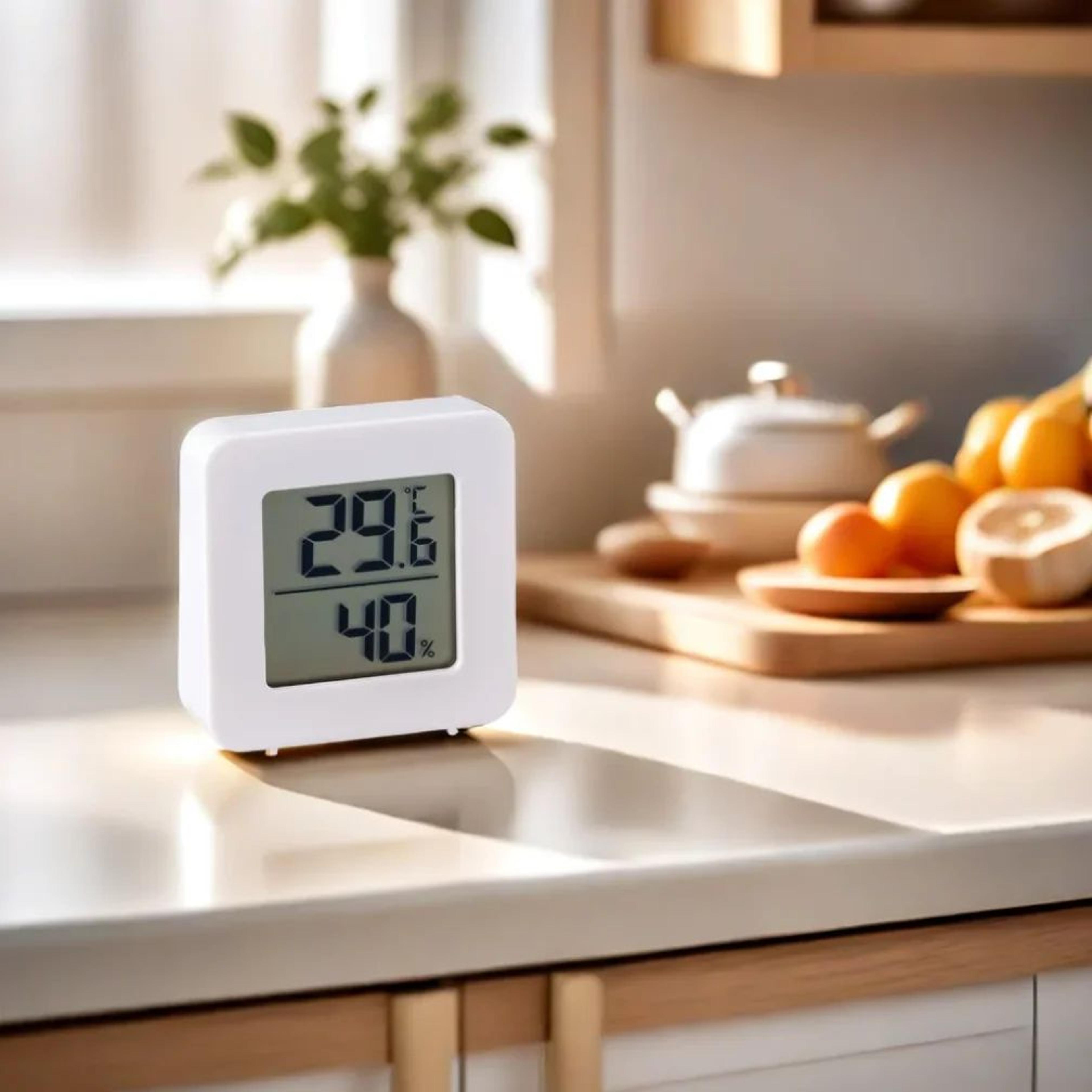 Mini LCD Hygrometer Thermometer Indoor Digital Temperature Humidity Meter With Wall Mount Sensor Fo 0