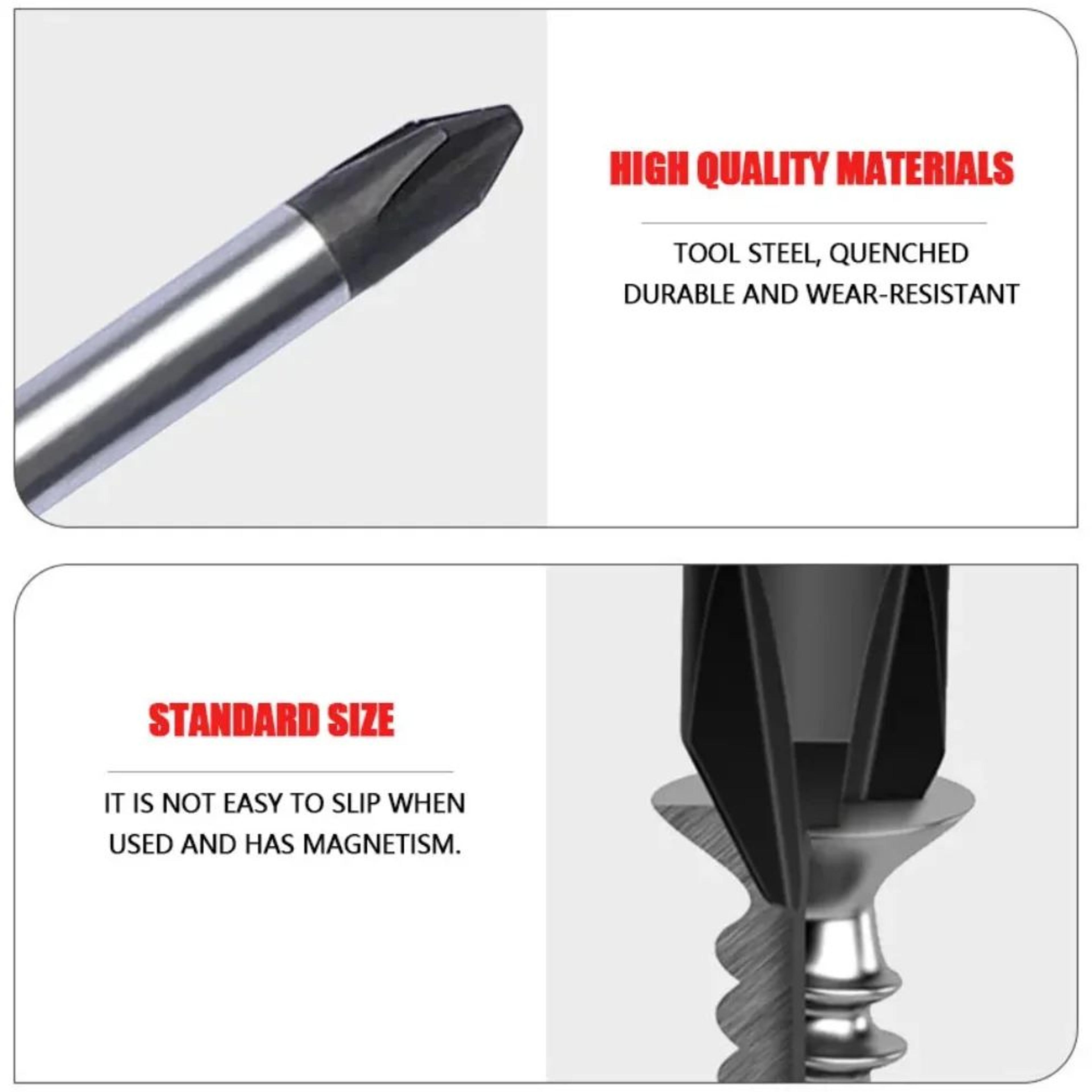 Magnetic Screwdriver Set PH0PH1PH2 Phillips  356mm Slotted 100200mm Length Drivers For Home  DIY Re 0