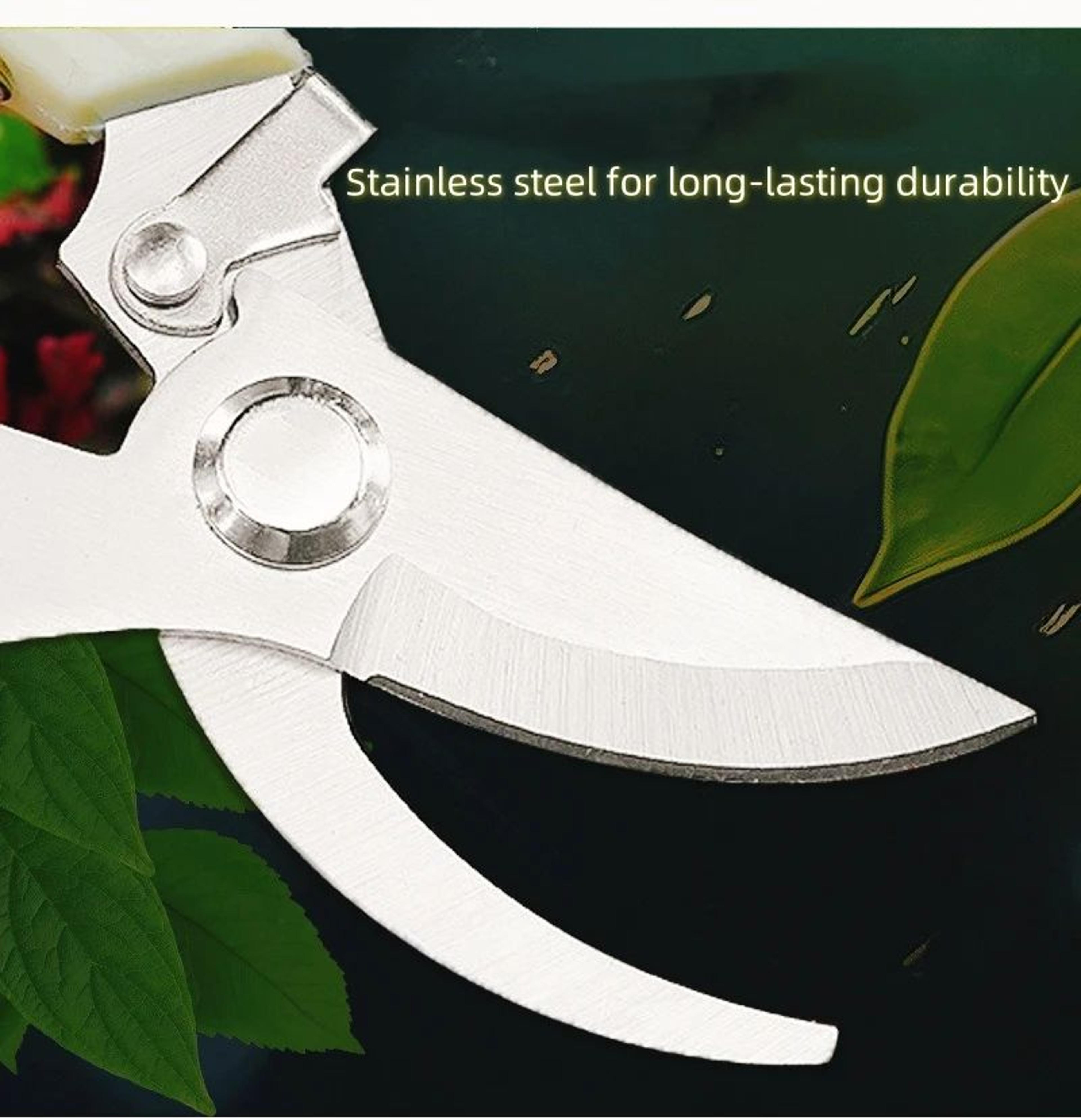 Stainless Steel Fruit Picking  Pruning Shears Gardening Scissors For Tree Trimming Flower Cutting   5