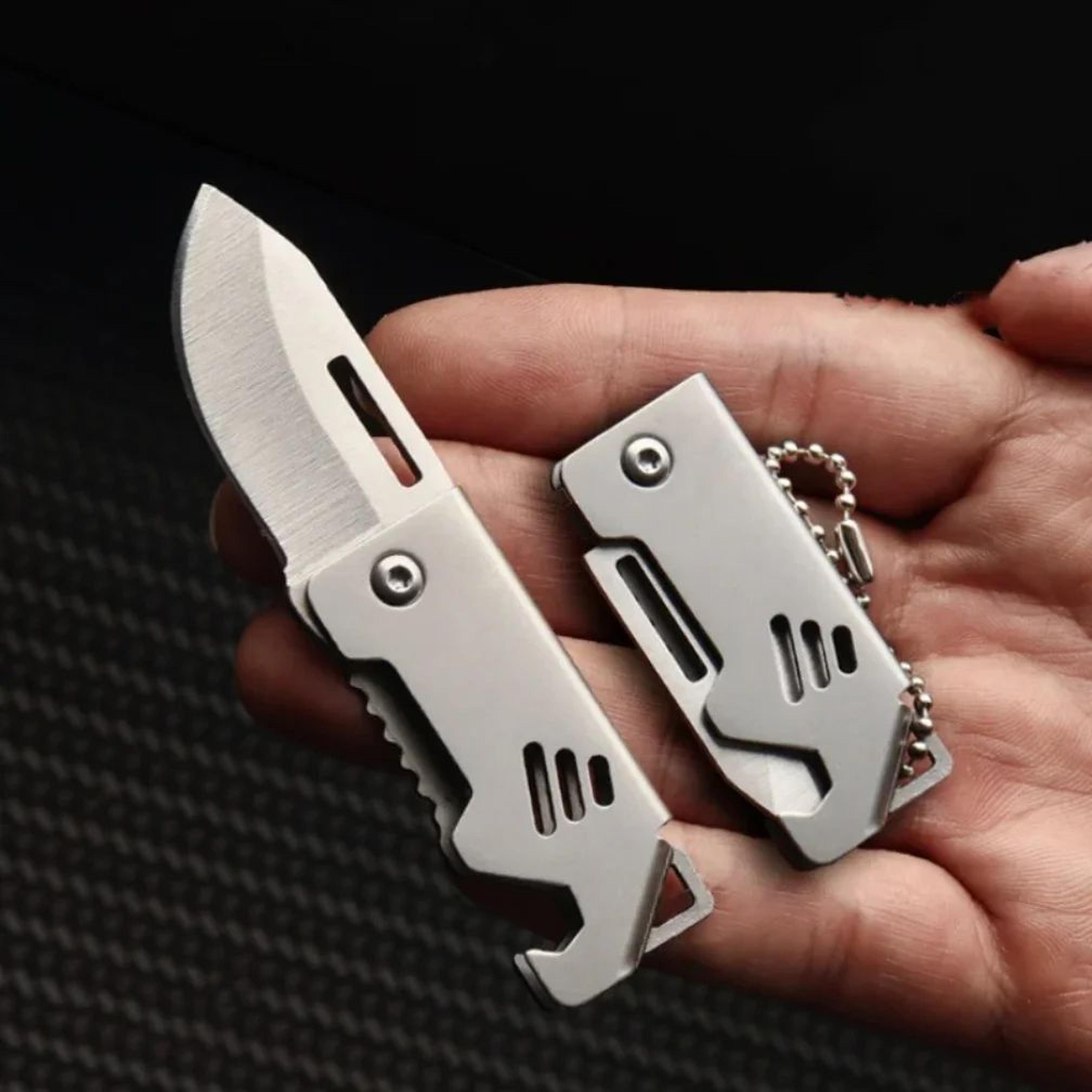 Mini D2 Steel Folding Knife With Bottle Opener Clip Hanger High Hardness EDC Cutting Tool For Campi 0