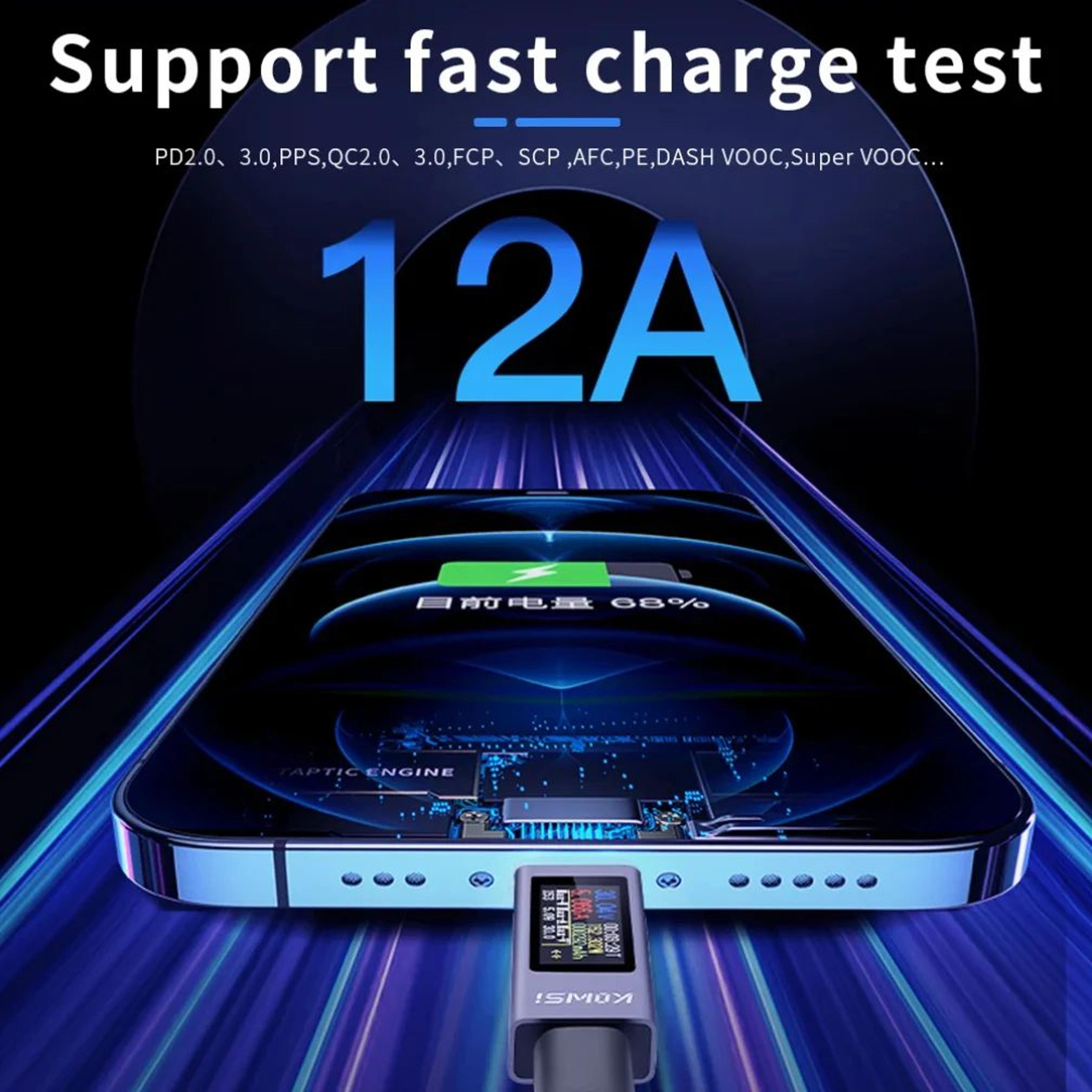 TypeC Digital Power Meter With Color Screen  USB Voltage Current Tester Fast Charging Monitor DC 43 5
