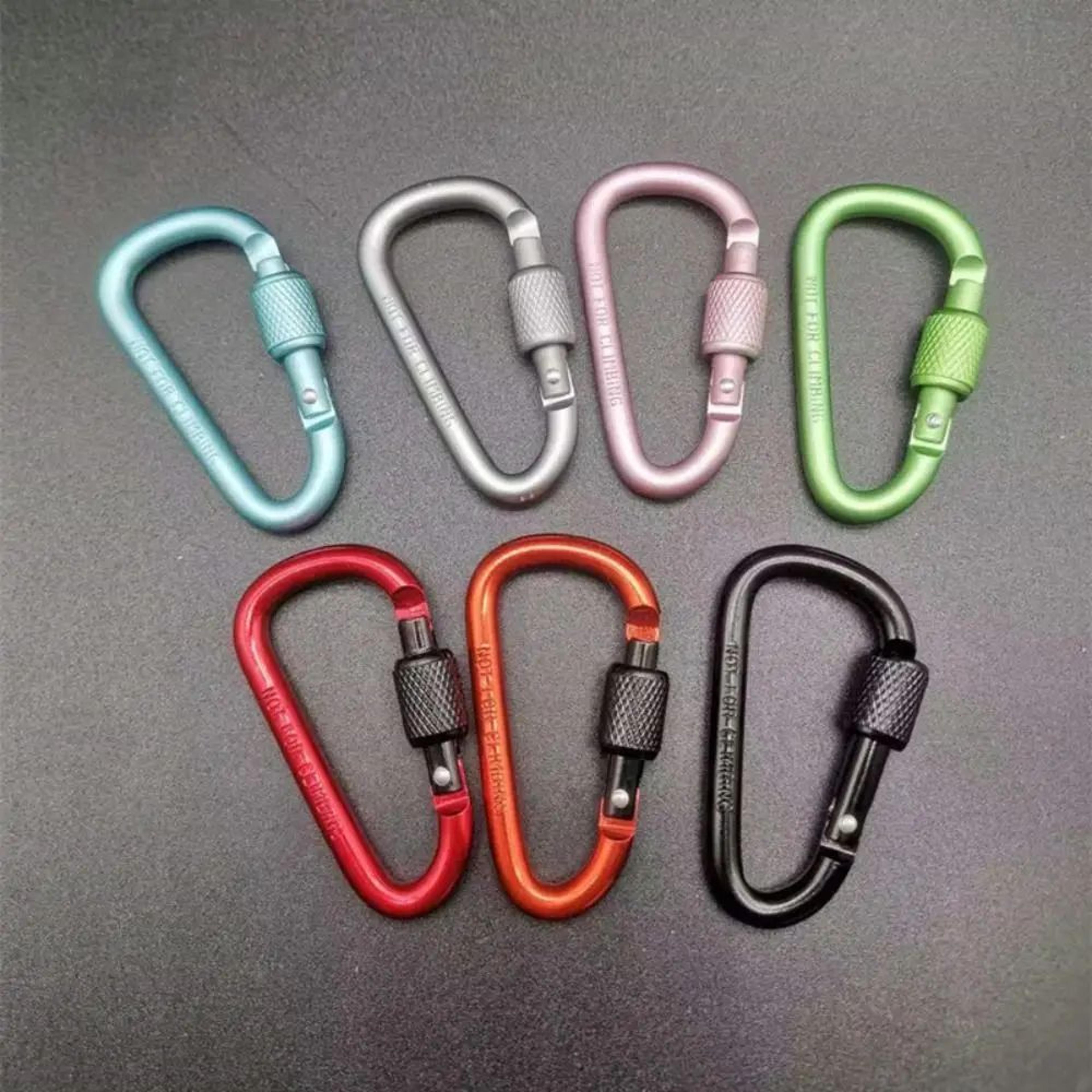 DShape Carabiner Clip MultiColor  Safety Buckle Keychain Hook For Camping Hiking Travel  Outdoor Ge 1