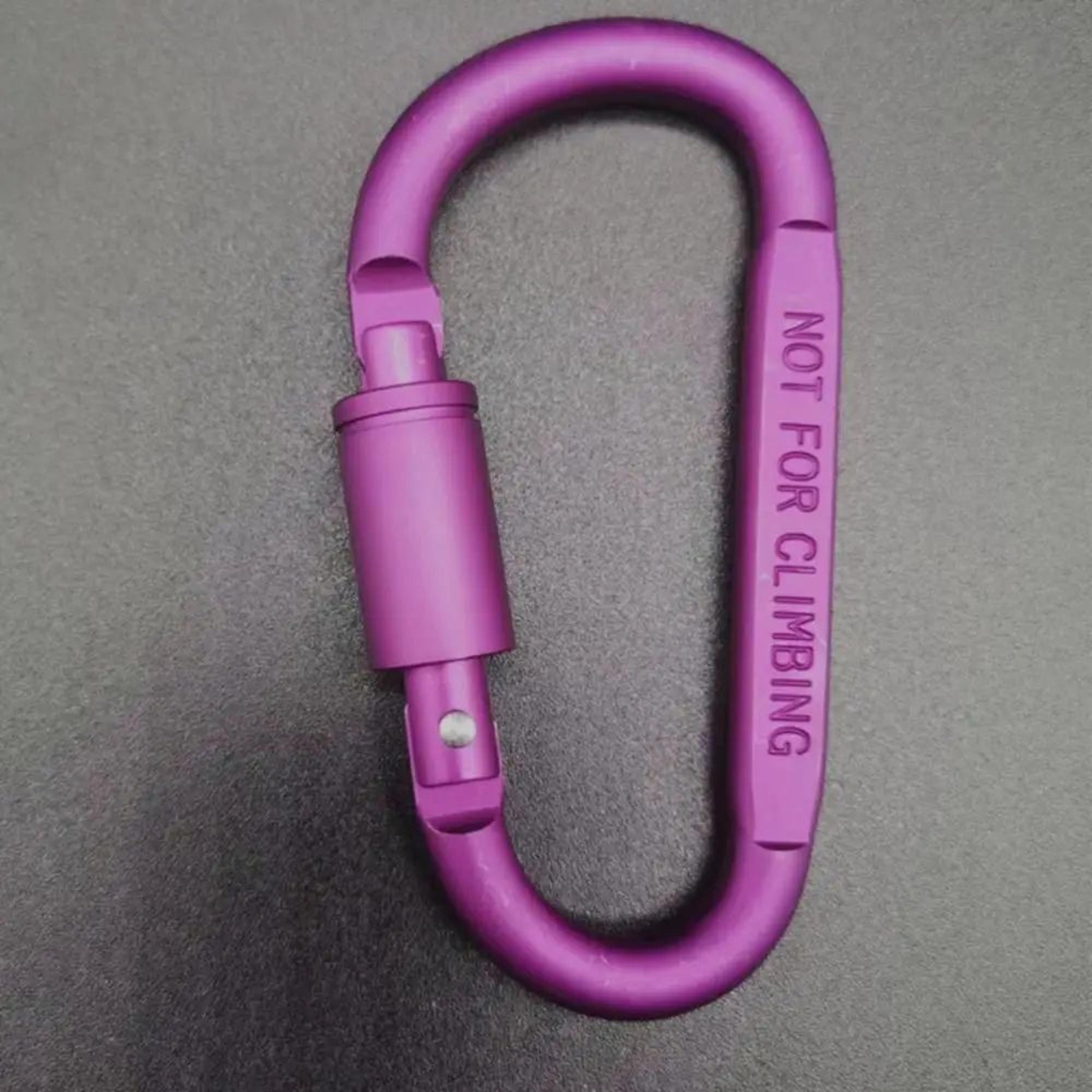 DShape Carabiner Clip MultiColor  Safety Buckle Keychain Hook For Camping Hiking Travel  Outdoor Ge 18
