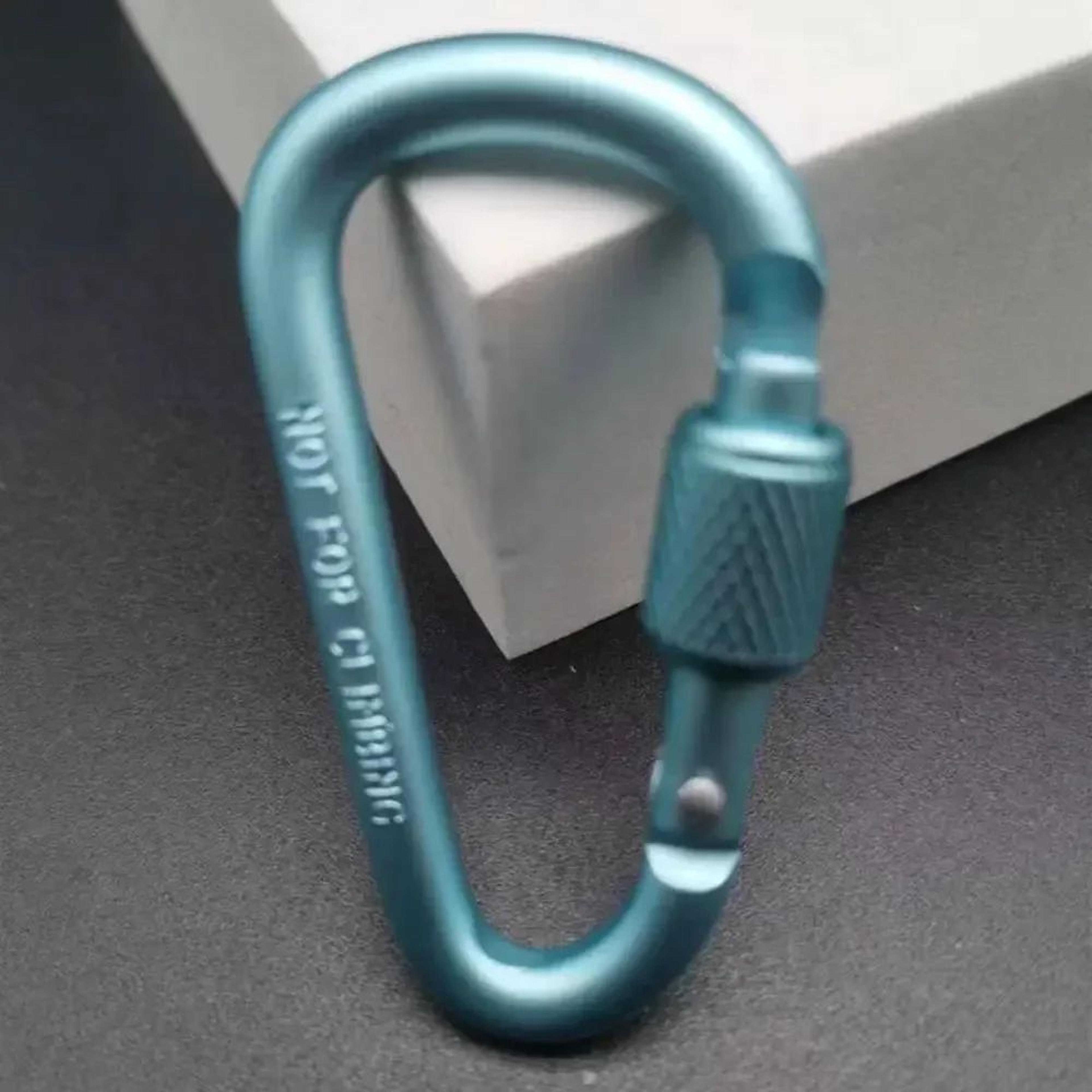 DShape Carabiner Clip MultiColor  Safety Buckle Keychain Hook For Camping Hiking Travel  Outdoor Ge 20