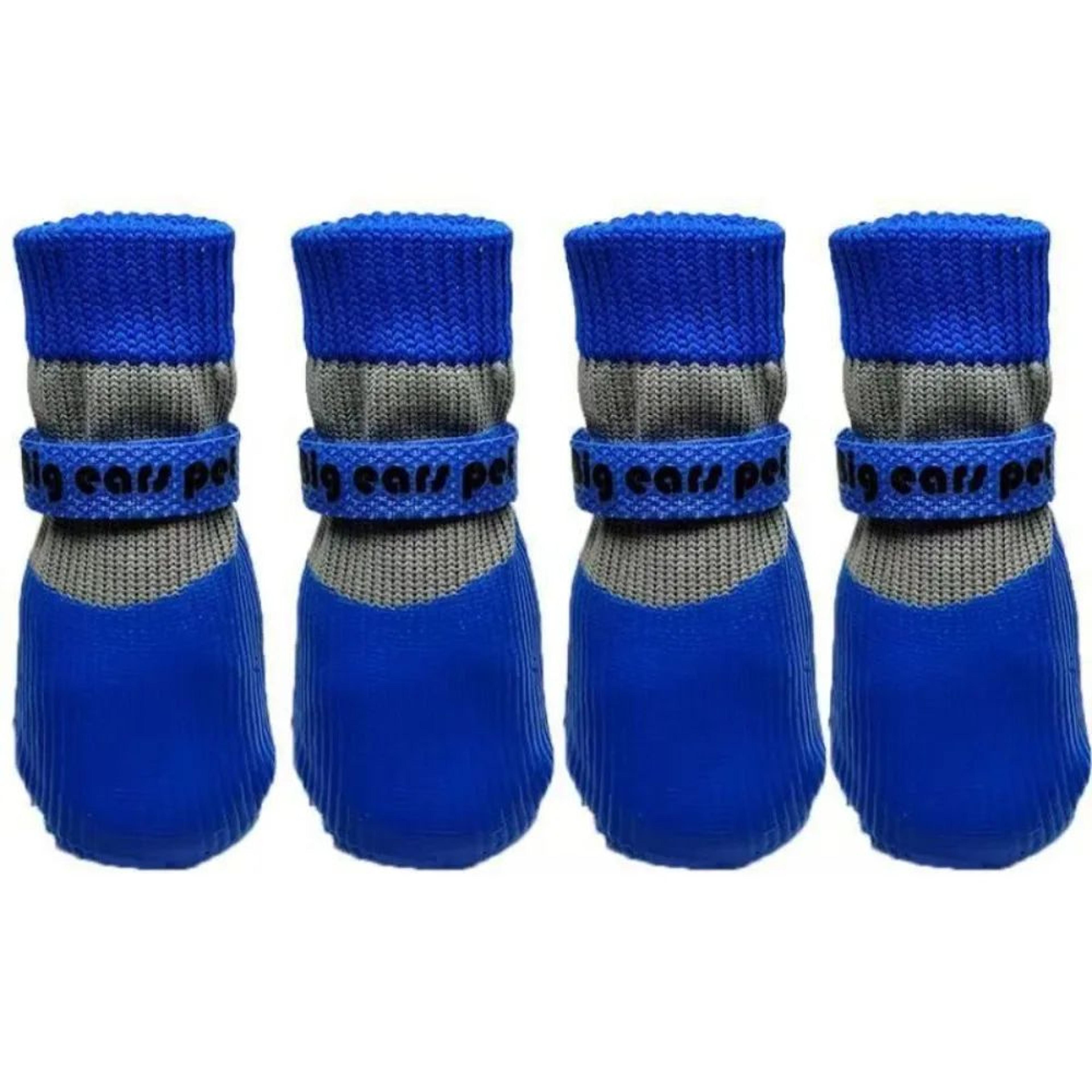 4 Pcs Waterproof Winter Dog Shoes  Warm AntiSlip Snow Boots With Soft Sole Adjustable Paw Covers Fo 16