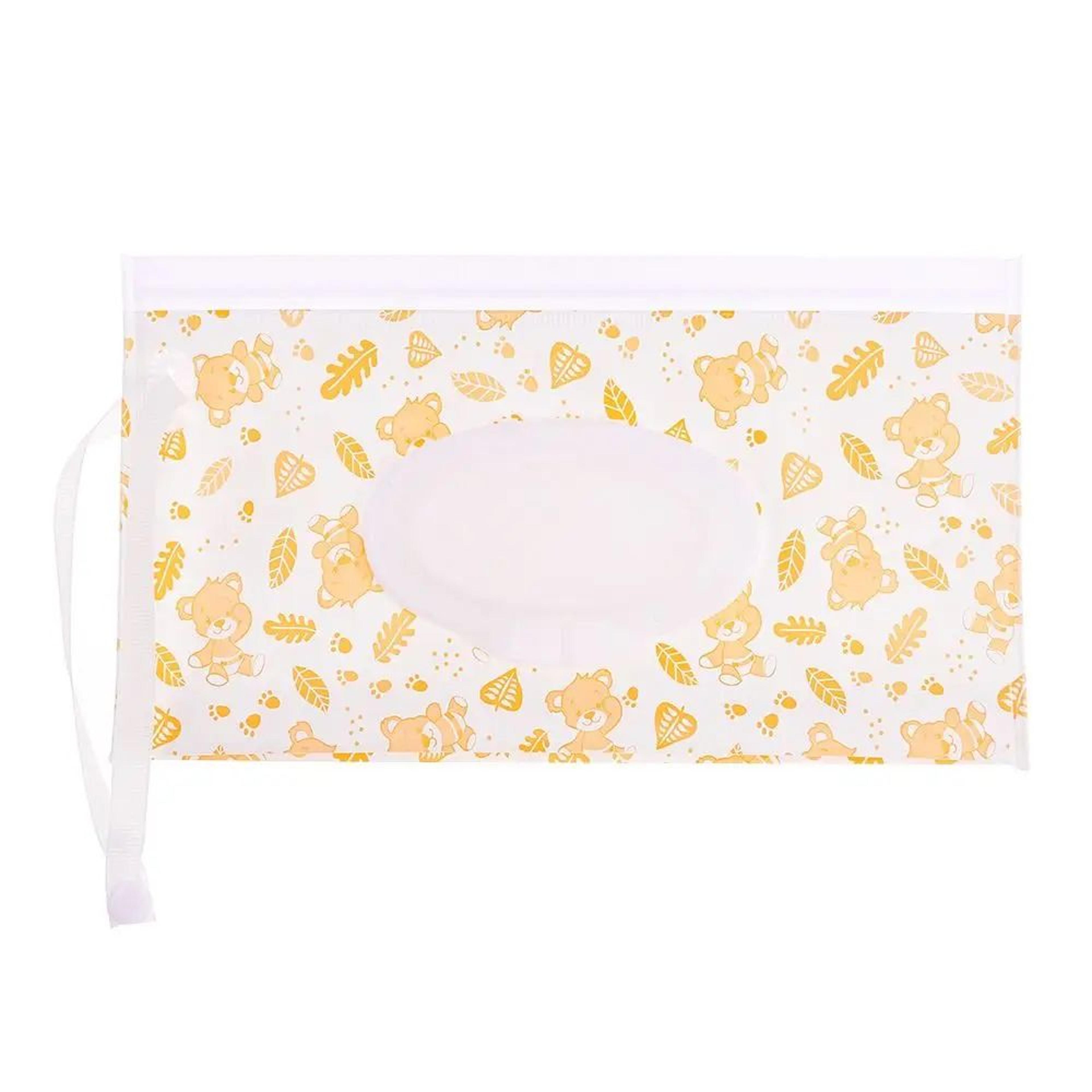 Portable Wet Wipes Pouch With Flip Cover Reusable Baby Wipes Holder Snap Closure Travel Tissue Bag  22