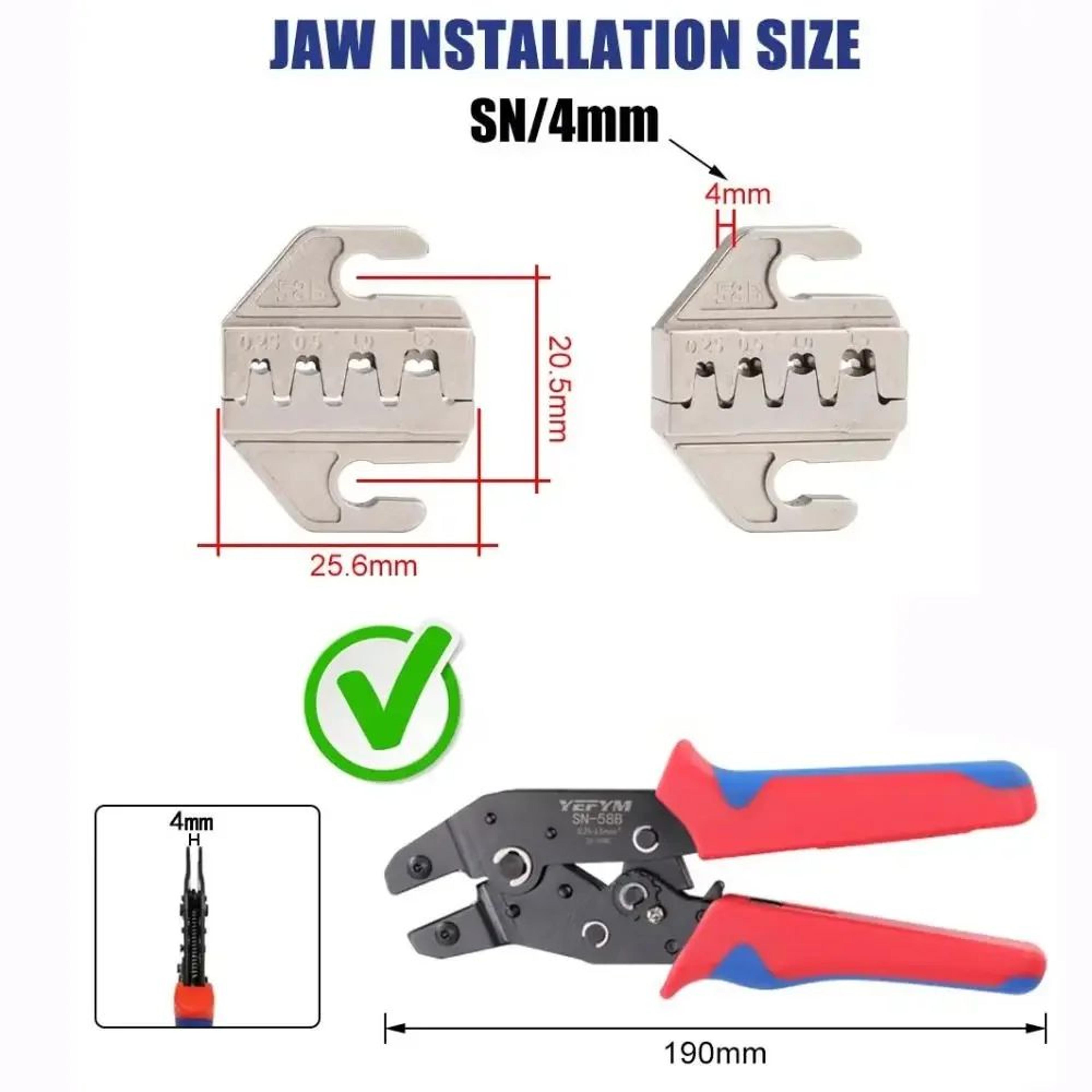 SNSeries Alloy Crimping Pliers 4mm Jaw  Precision Terminal Crimper Tool For Wire Connectors  Ratche 5