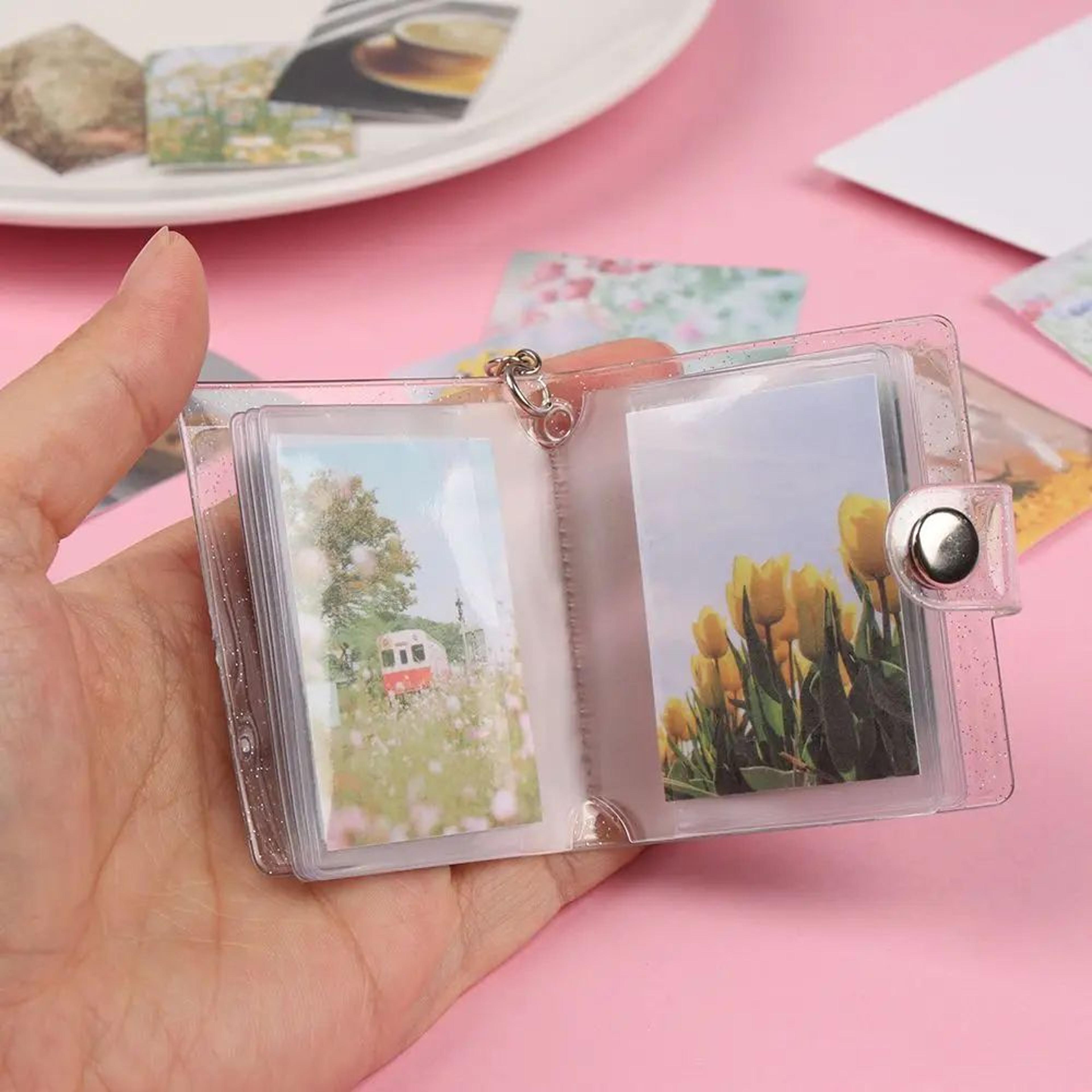 Mini Binder Photocard Holder  20Pocket Kpop Card Album Collect Book  Keychain Card Organizer For Id 4