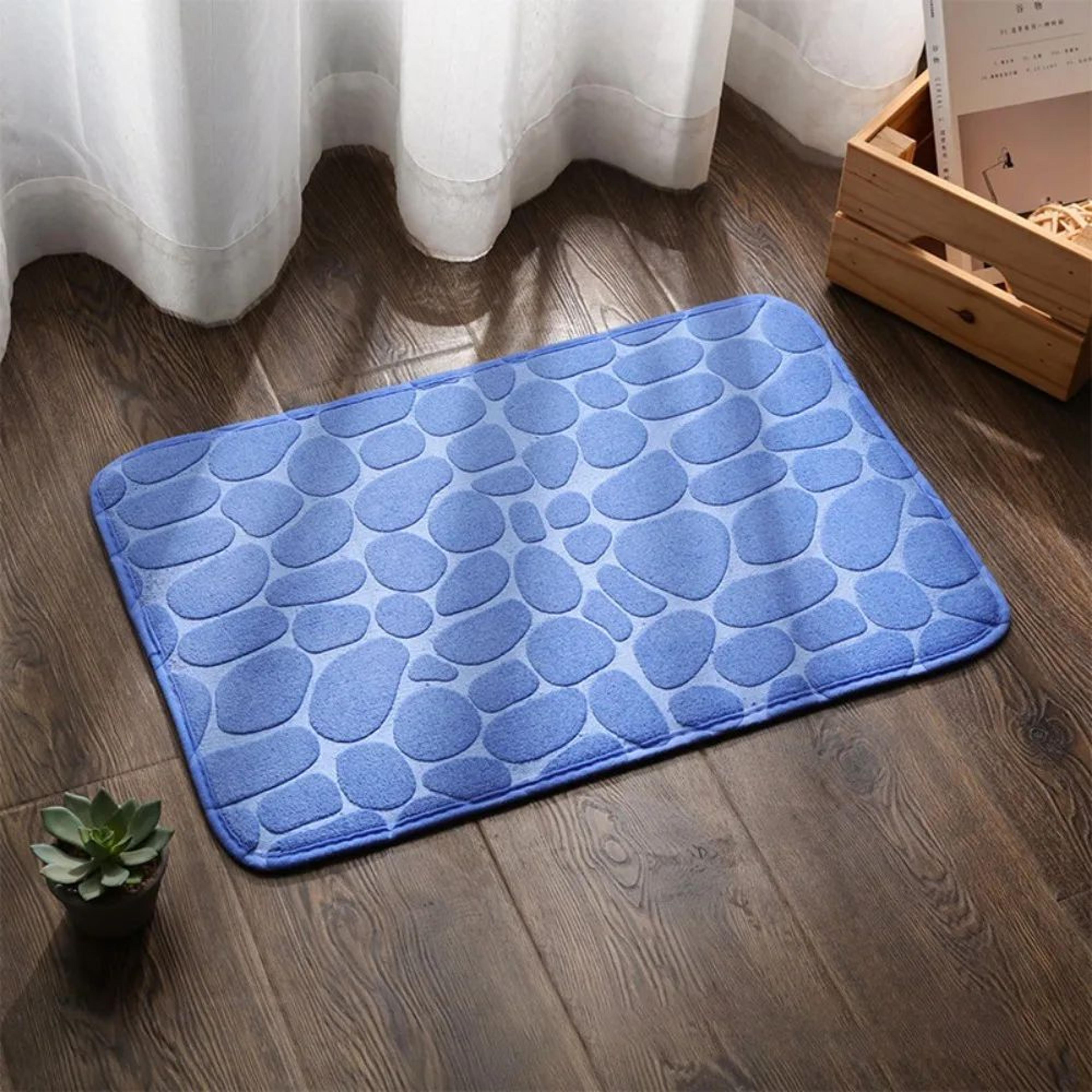 NonSlip Cobblestone Bath Mat  Thick Soft Absorbent Bathroom Rug For Shower  Tub  QuickDry Floor Mat 7