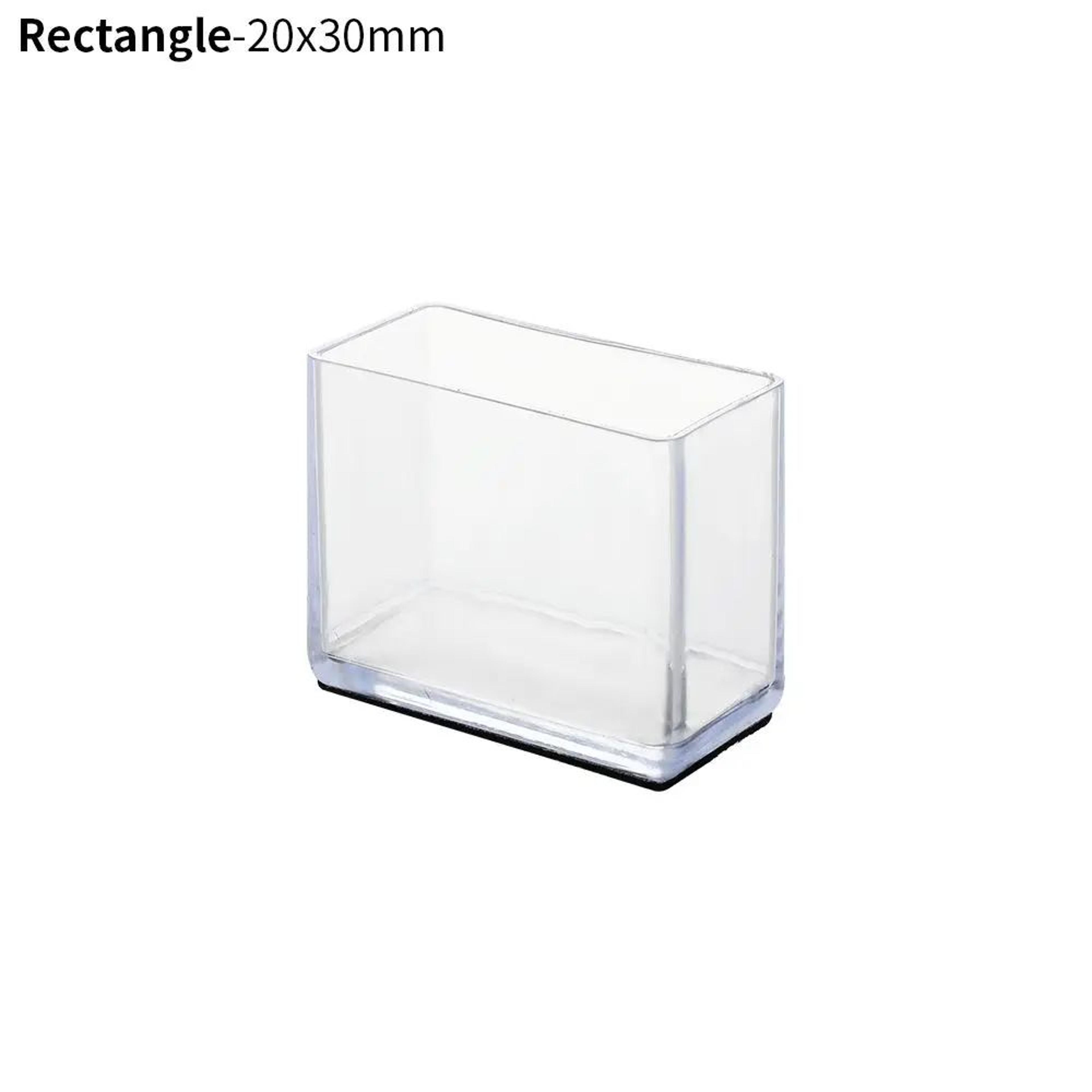 4 Pcs Transparent PVC Chair Leg Caps  NonSlip Table Foot Covers  Floor Protector Pads For Round Fur 25