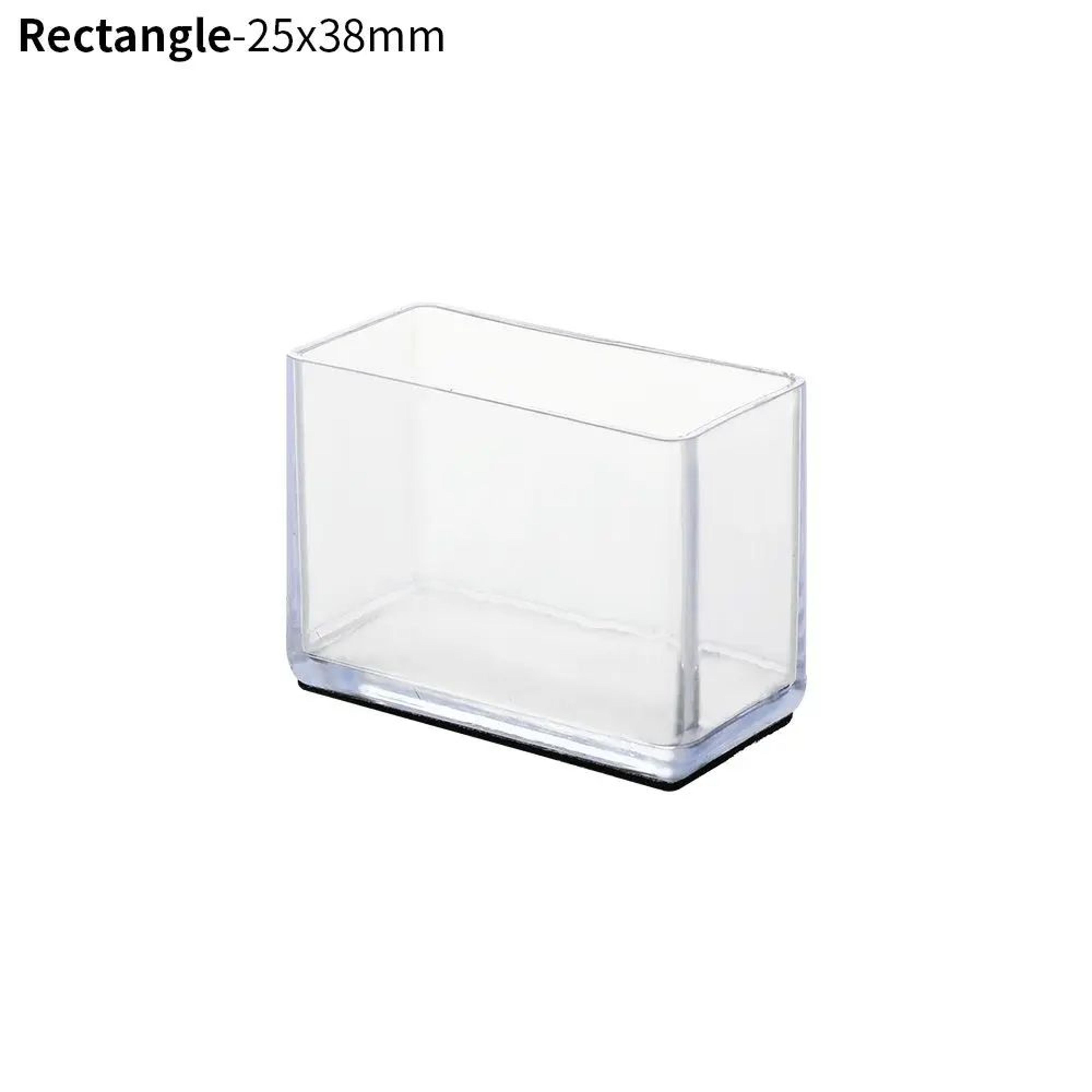 4 Pcs Transparent PVC Chair Leg Caps  NonSlip Table Foot Covers  Floor Protector Pads For Round Fur 27