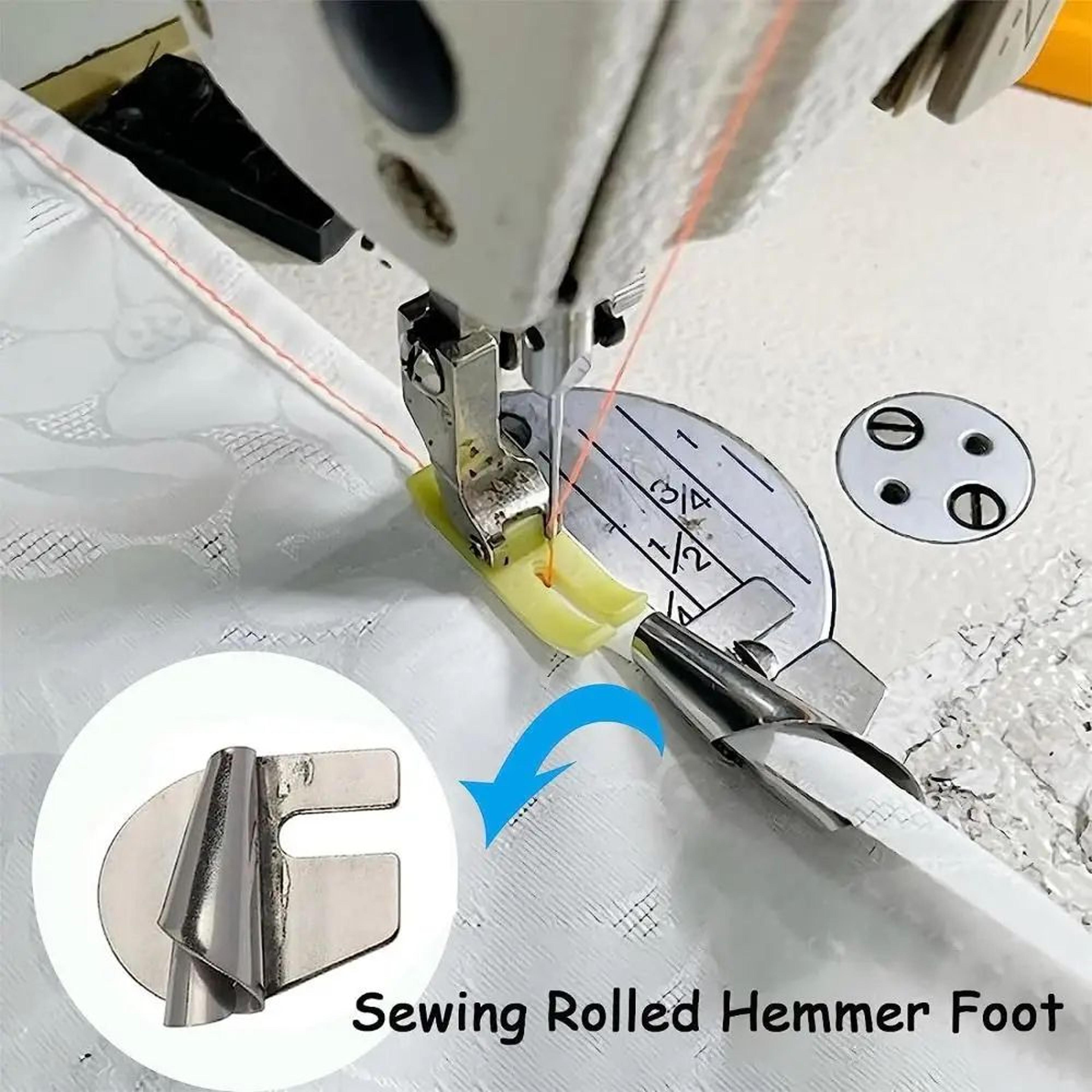 Rolled Hemmer Presser Foot For Home  Industrial Flatbed Machines  Spiral Curling Pull Tube For Tigh 3