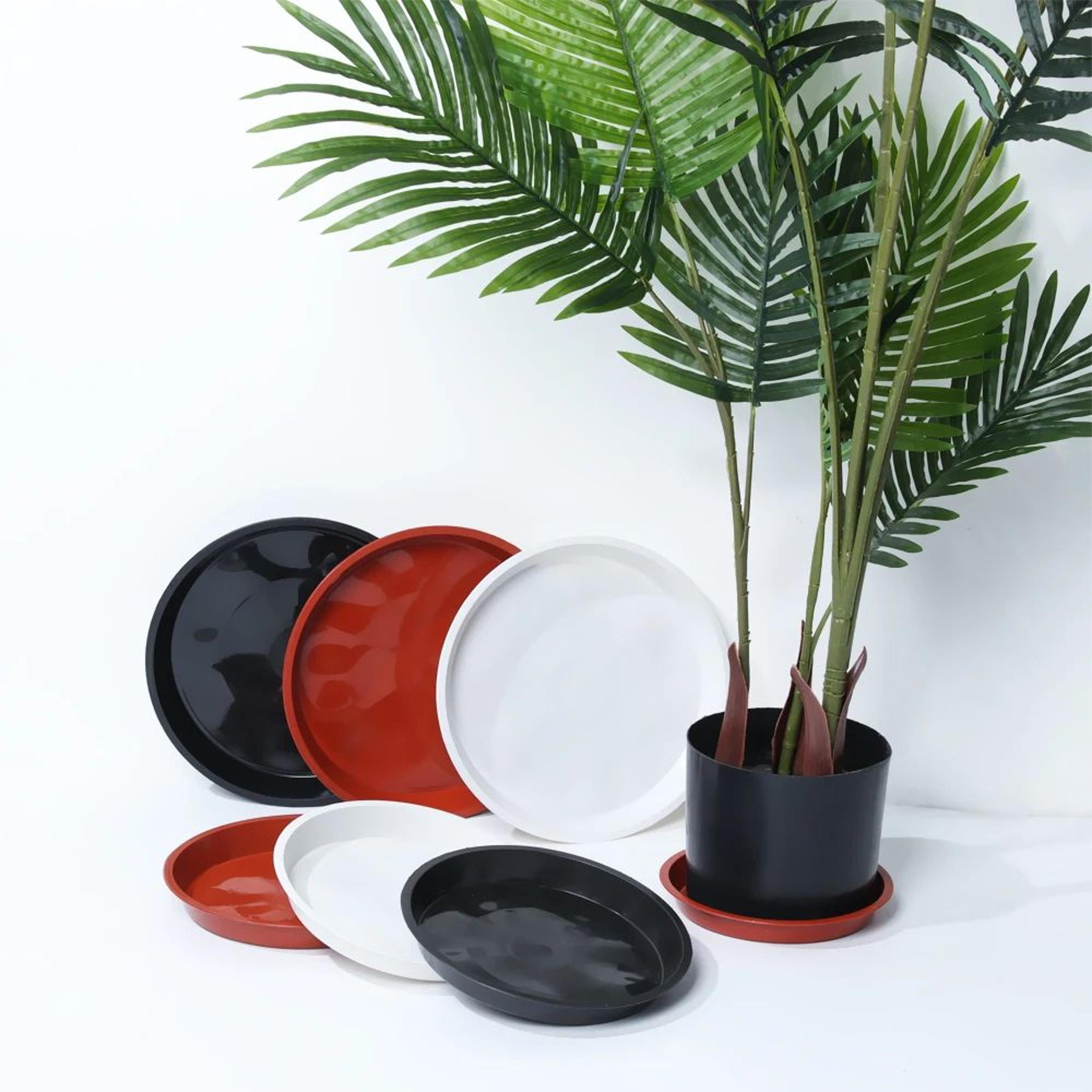 3 Pcs Plant Pot Saucers Drip Trays  Durable Plastic Flower Pot Trays For IndoorOutdoor Planters Wat 4