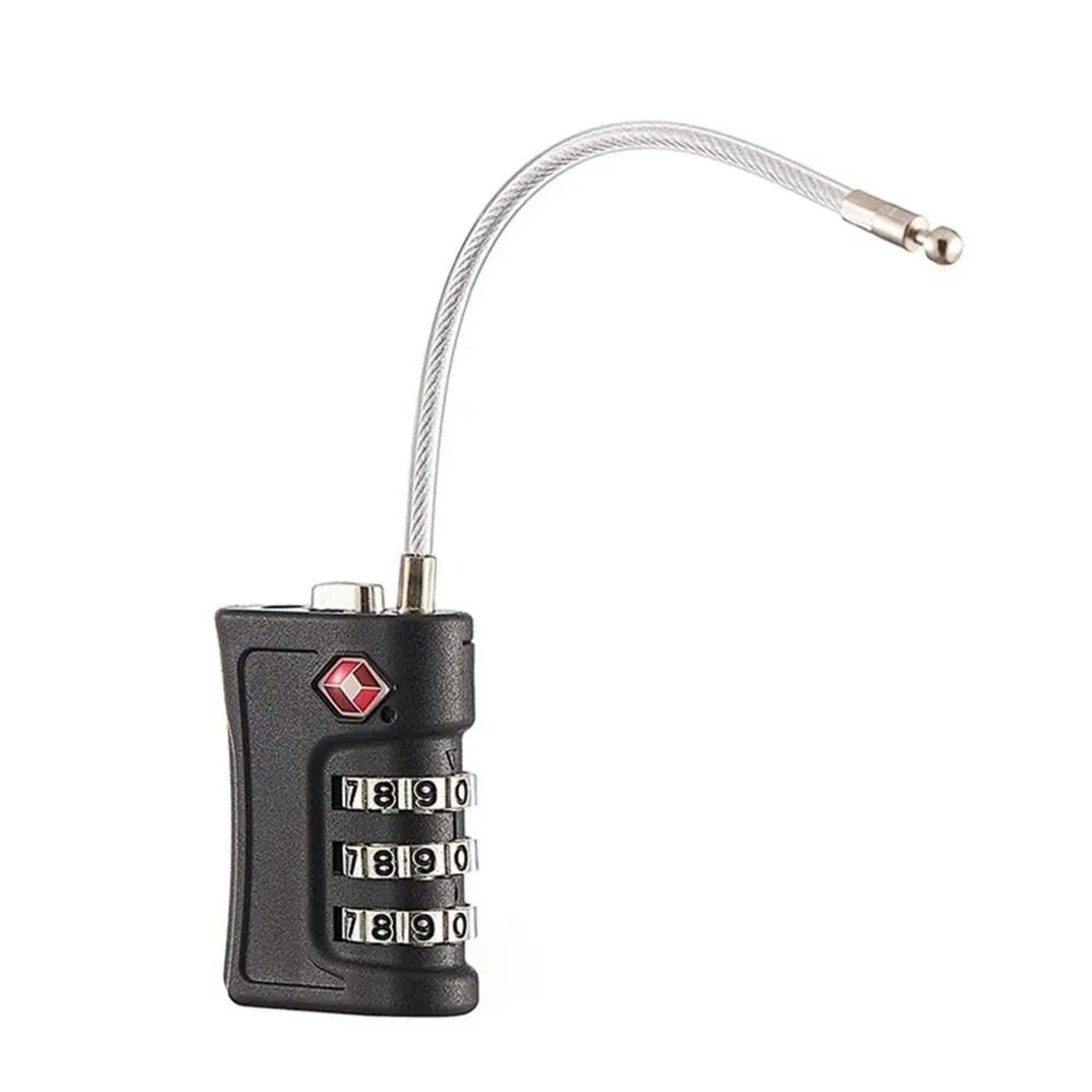 Portable TSA 3Digit Combination Wire Rope Lock  AntiTheft Padlock For Luggage Suitcase Backpack  Tr 4