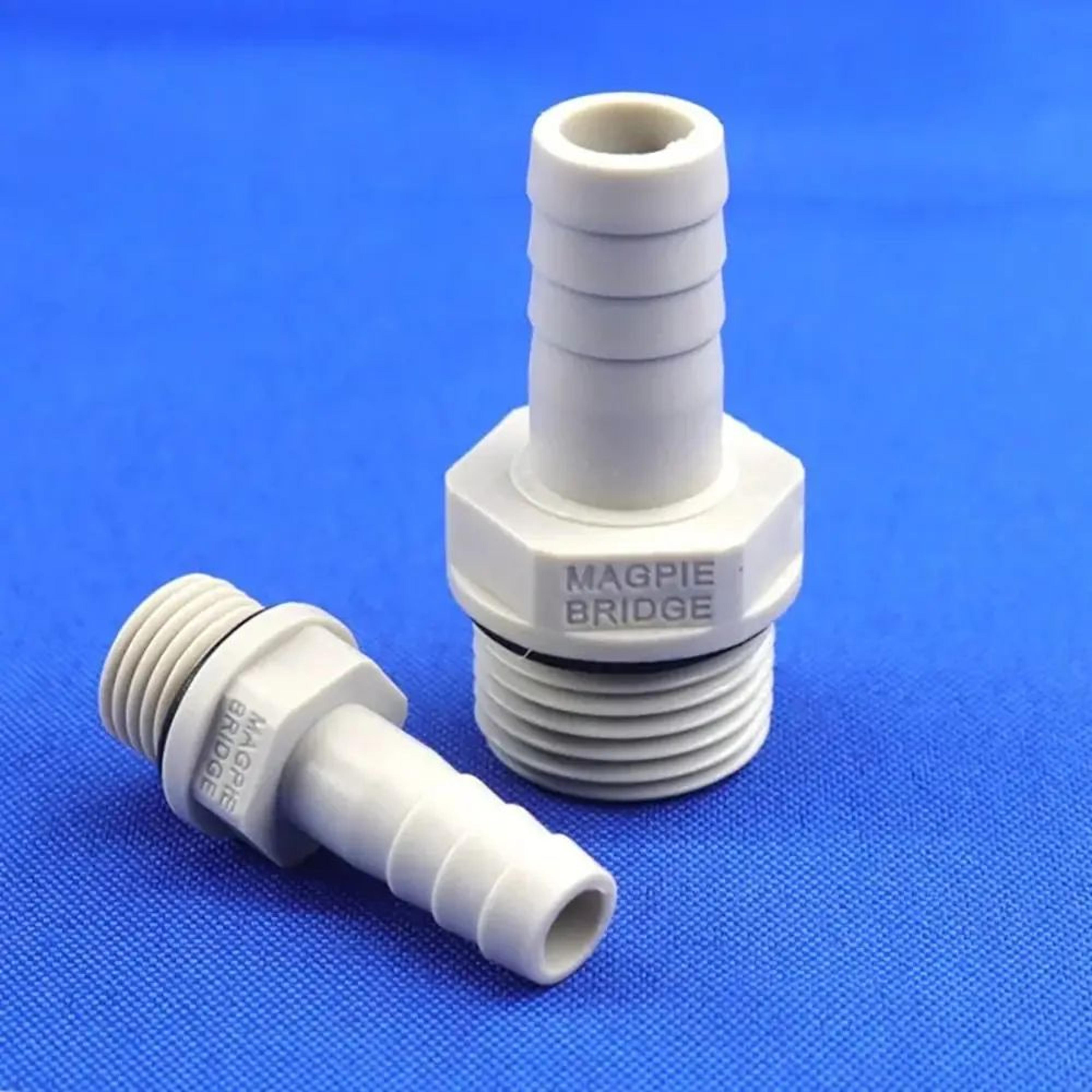 Barbed Hose Fitting Adapter 681012mm  18  14 Inches BSP Male Thread Plastic Connector For Pipe  Tub 1