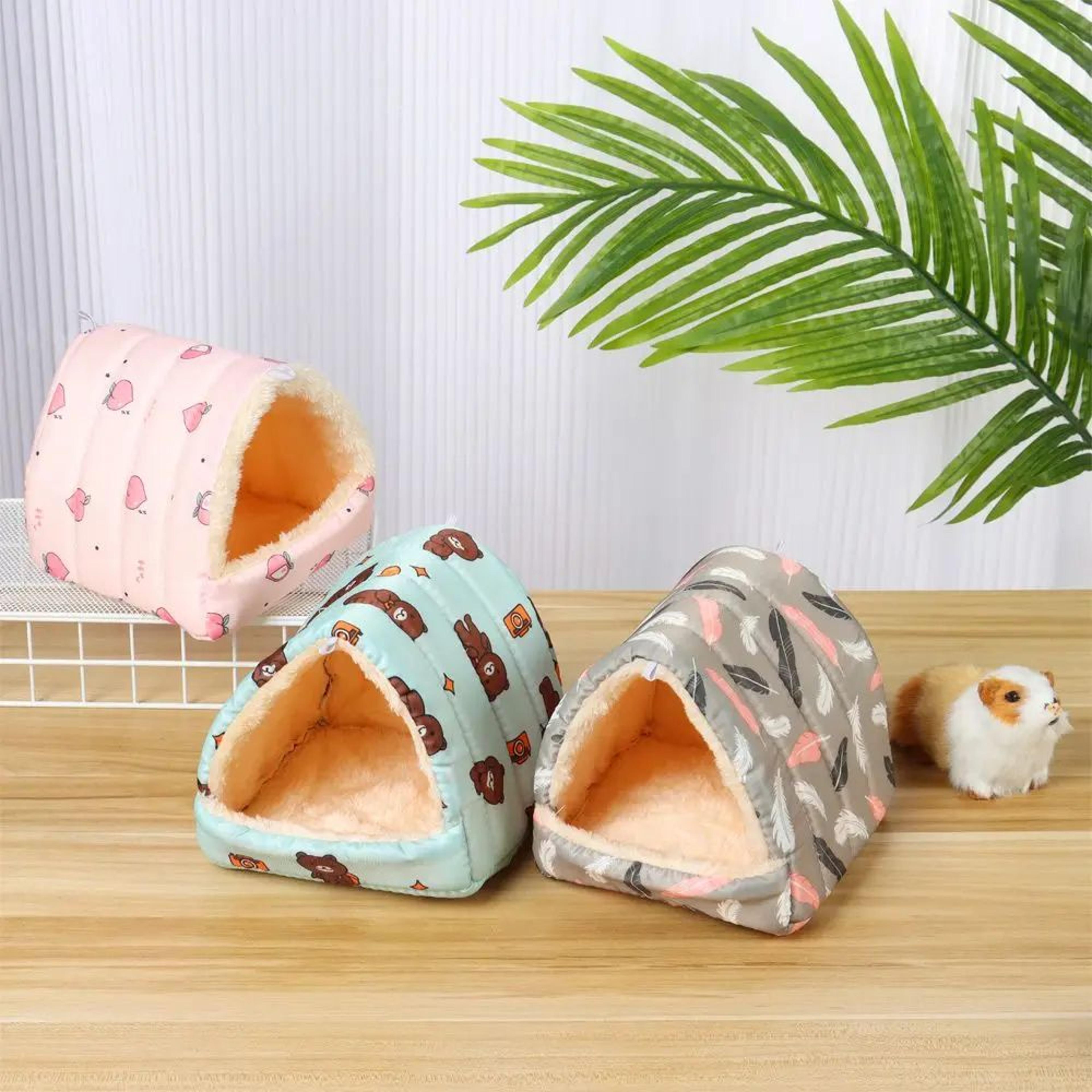 Warm Plush Small Animal Bed For Guinea Pig  Hamster  Cozy Winter Sleeping Nest Mat For Rabbit Squir 3