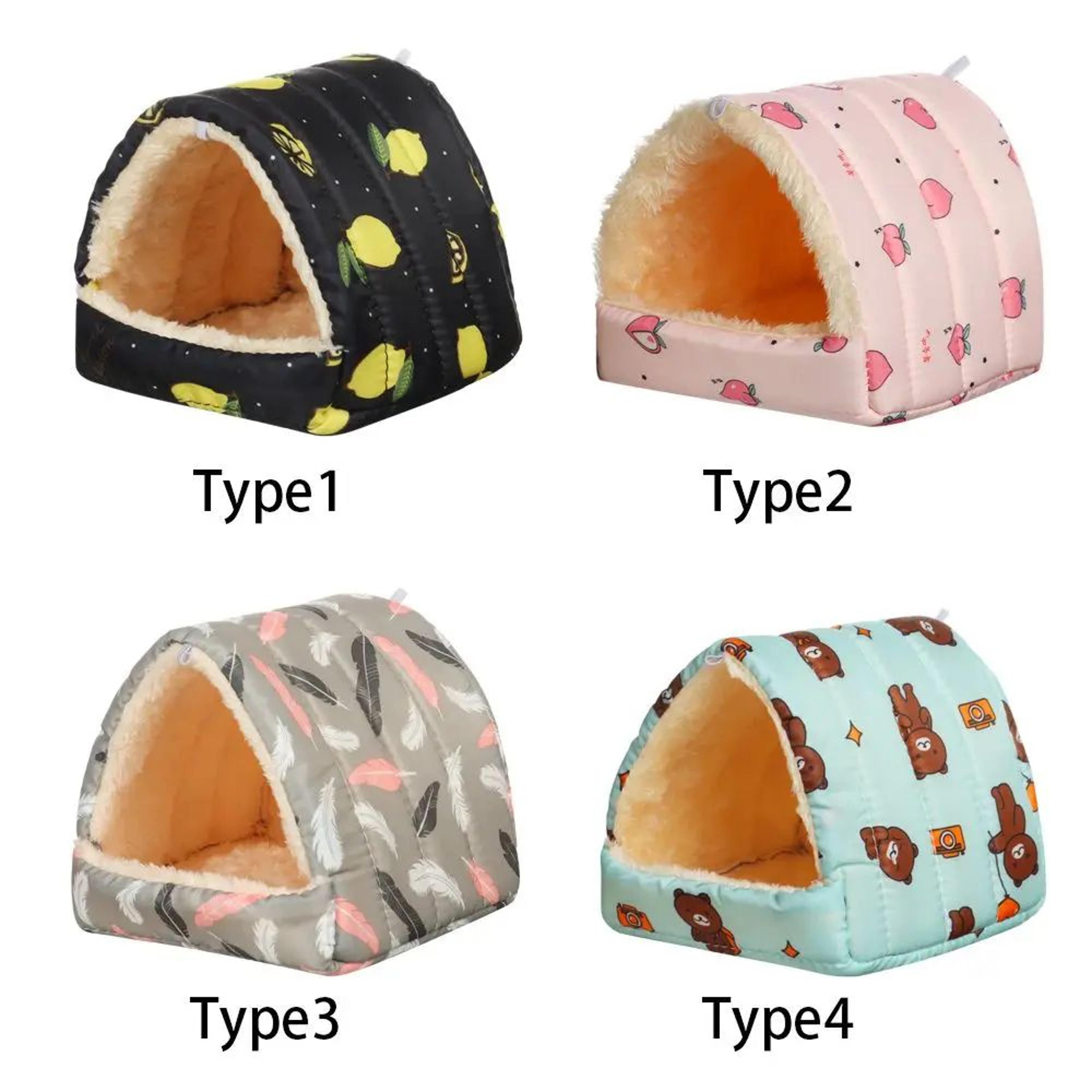 Warm Plush Small Animal Bed For Guinea Pig  Hamster  Cozy Winter Sleeping Nest Mat For Rabbit Squir 4