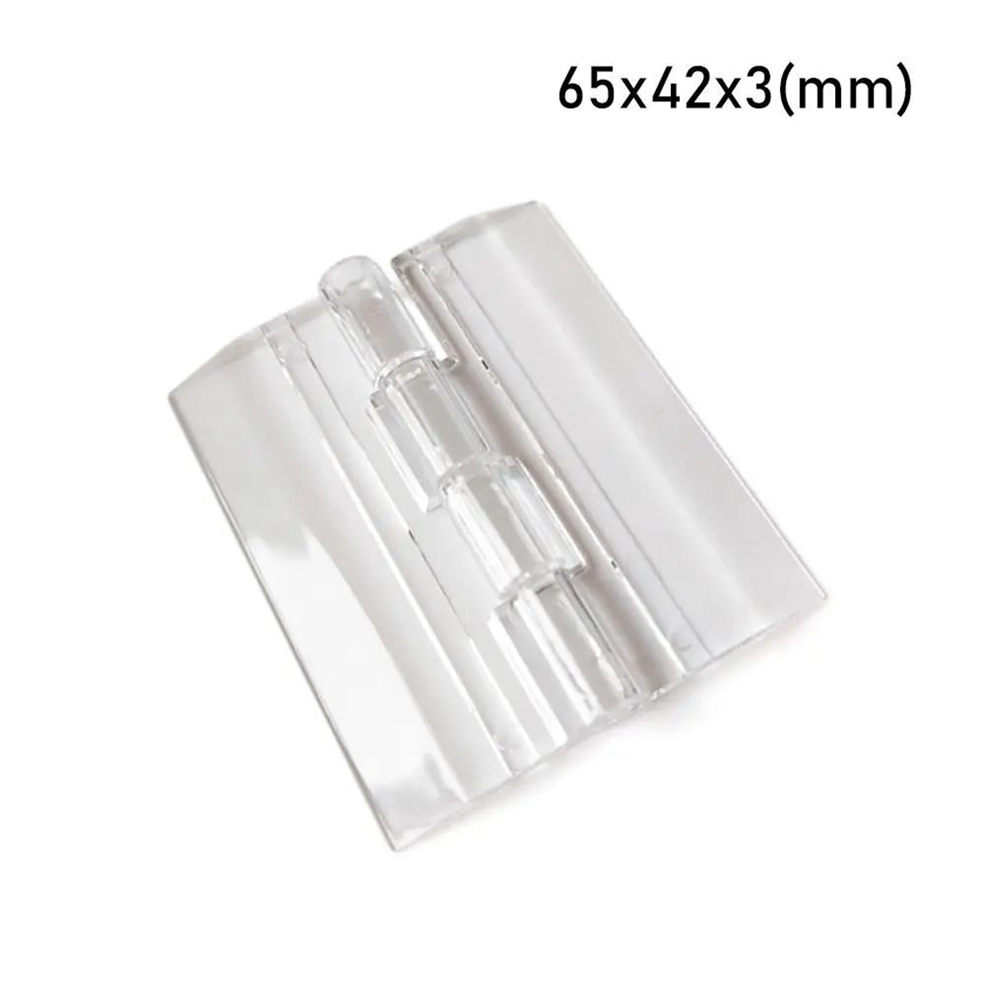 2 Pcs Clear Folding Door Hinges  Transparent AcrylicABS Cabinet Hinges For Furniture Doors Foldable 9