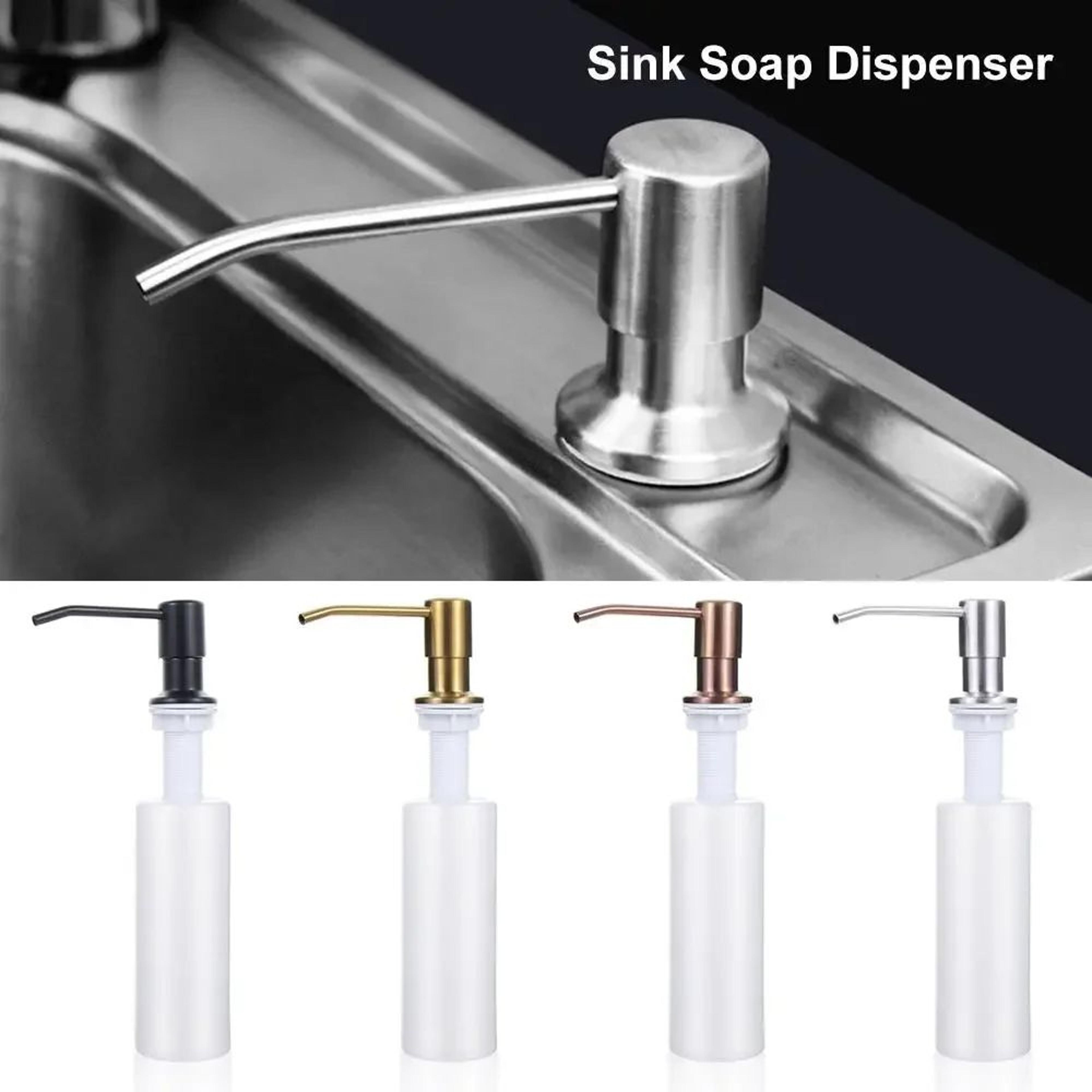 Stainless Steel Pump Soap Dispenser Bottle For Kitchen Sink  Bathroom Refillable Hand Wash Lotion H 2