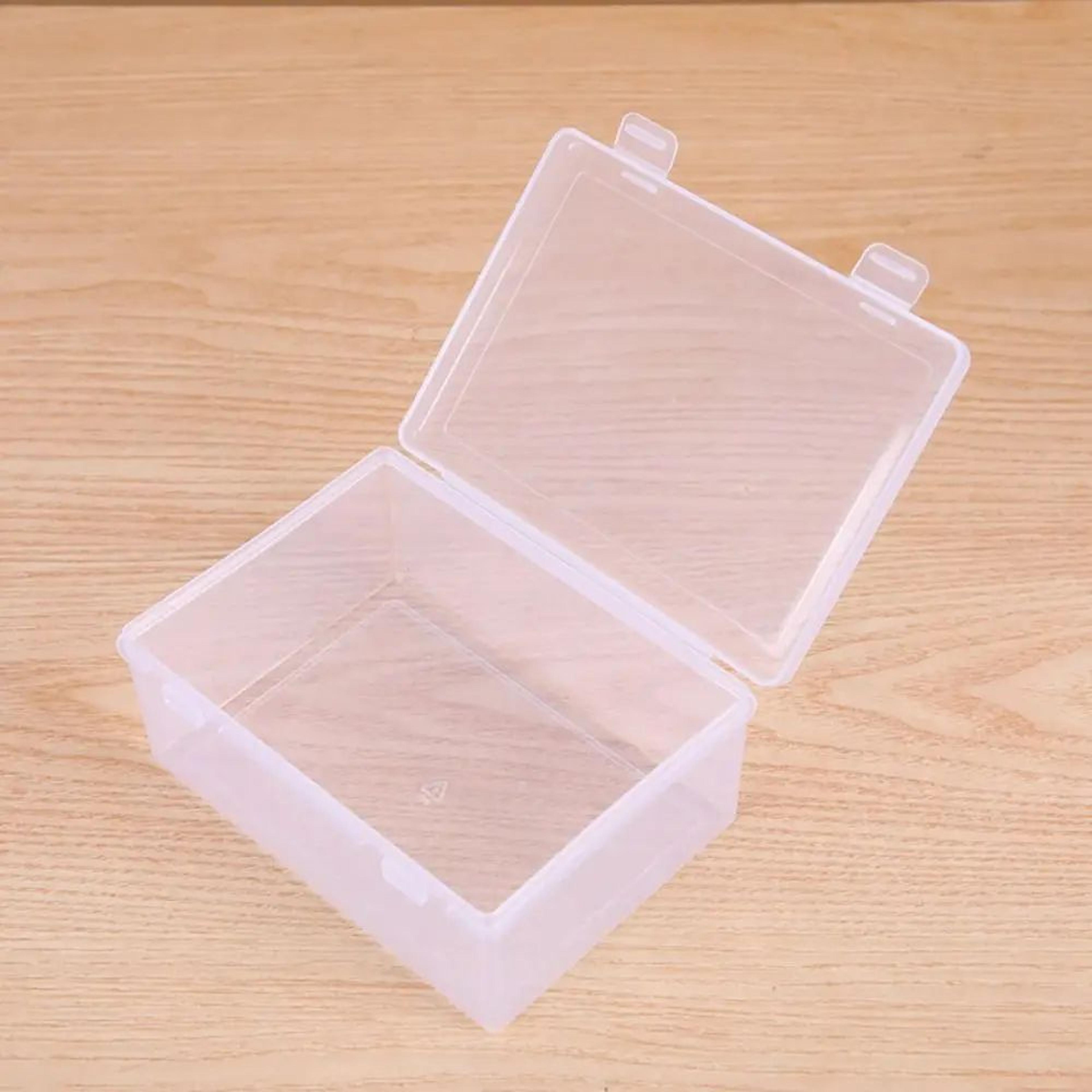 Thickened Transparent Portable Storage Box With Flip Lid Small Medium Large Rectangle Plastic Case  0