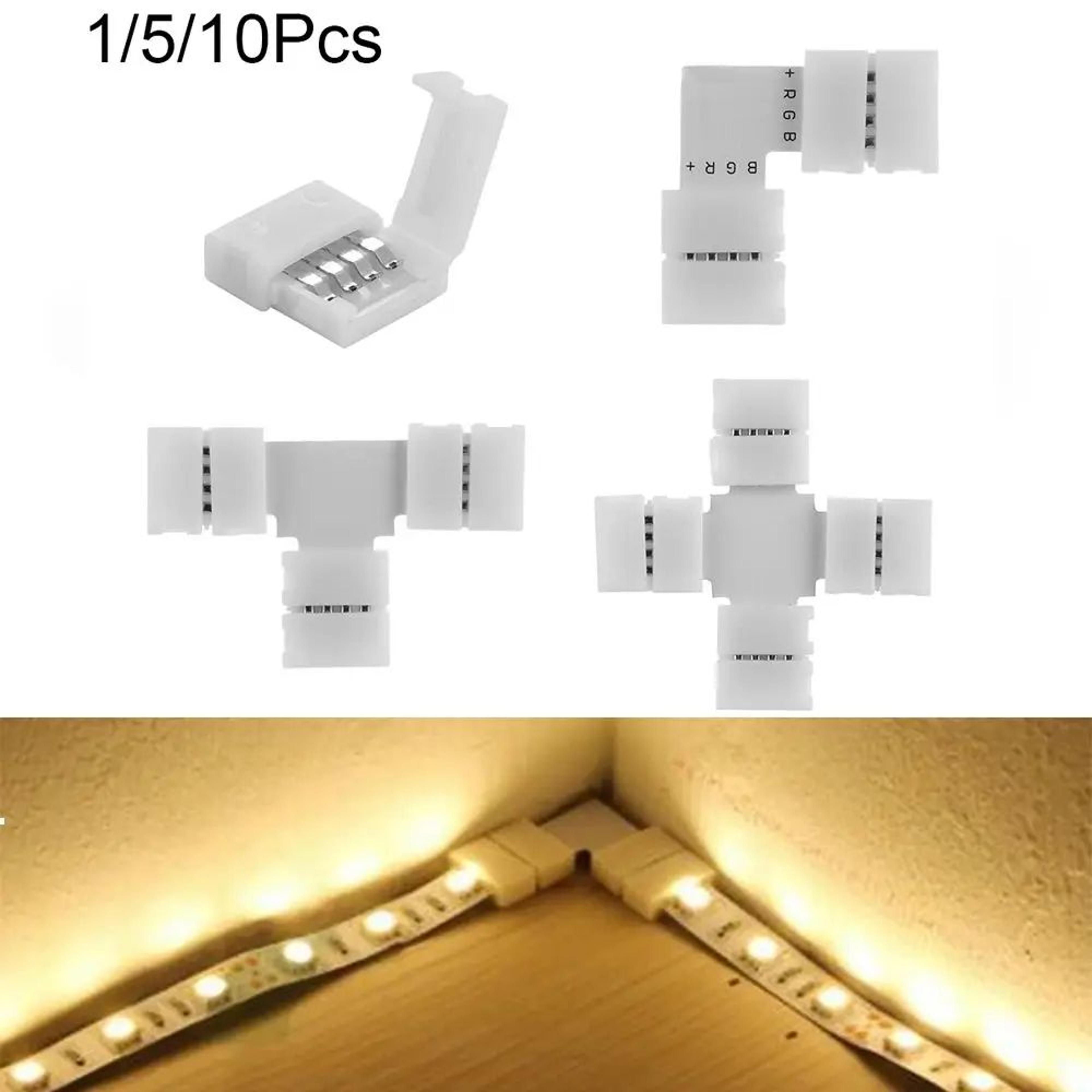 4Pin RGB LED Strip Connectors LTCross Corner Clip Couplers For 3528 5050 PCB Solderless Fast Join A 0