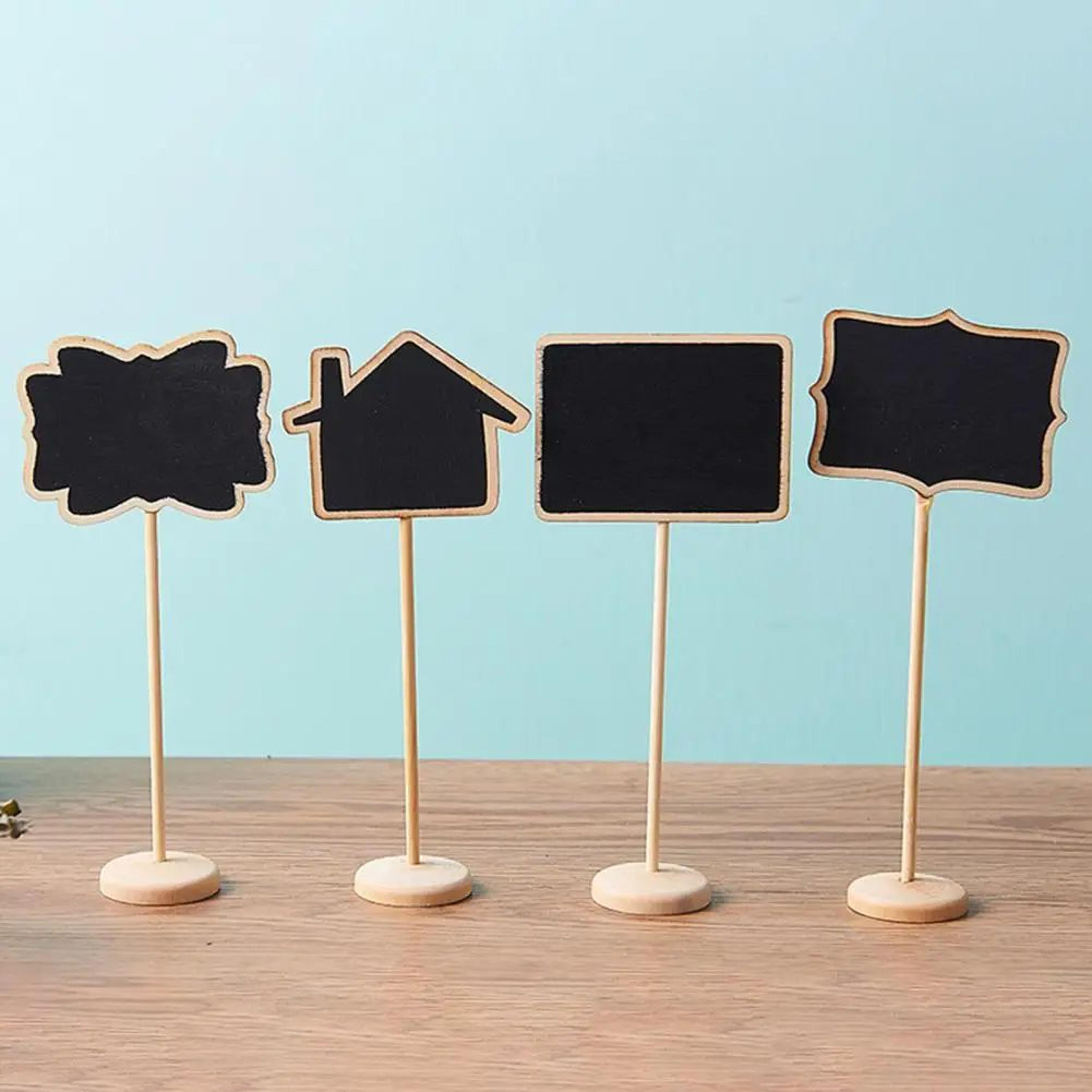 10 Pcs Mini Chalkboard Signs With Wooden Easels For Messages Table Numbers Events Cafes  Home Decor 1