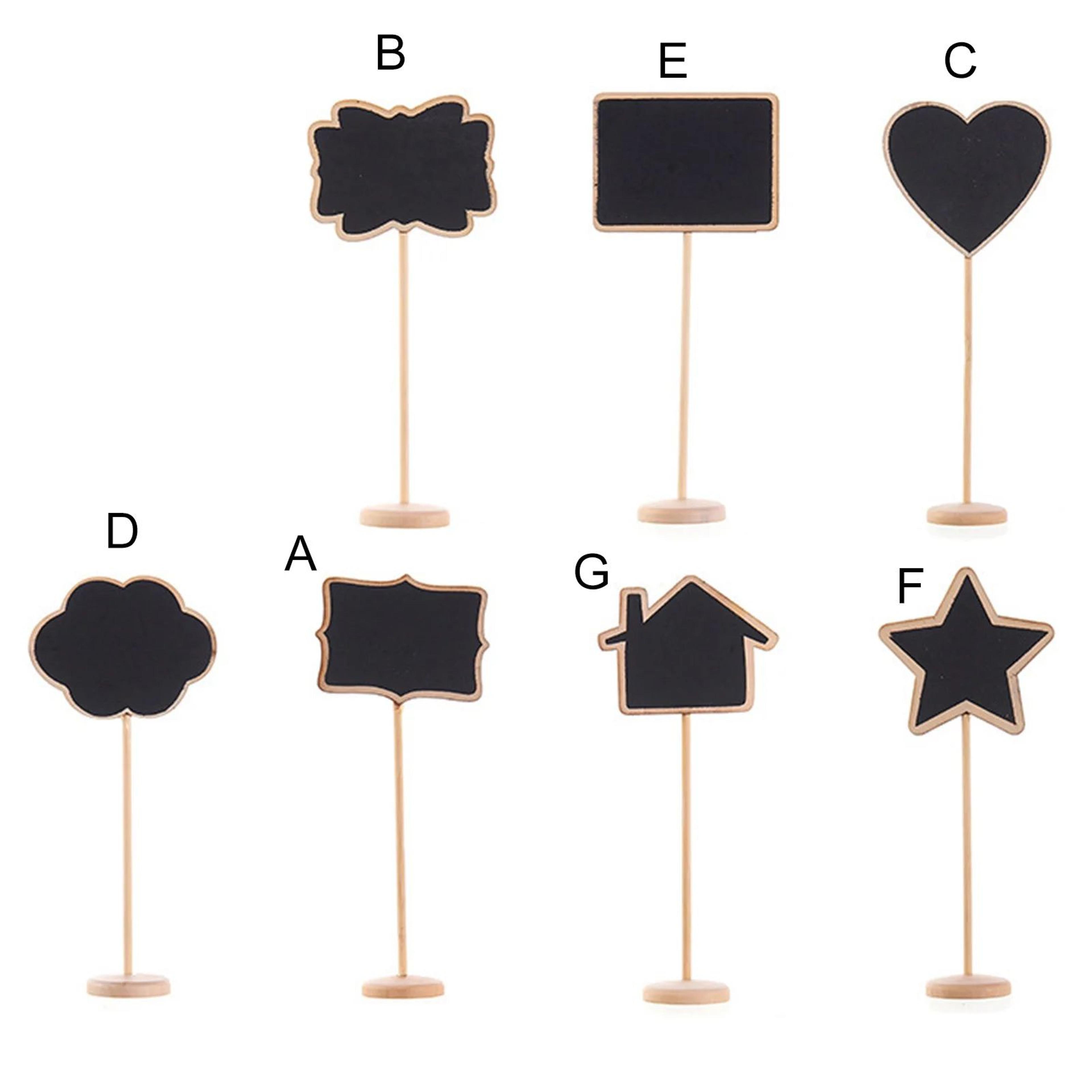 10 Pcs Mini Chalkboard Signs With Wooden Easels For Messages Table Numbers Events Cafes  Home Decor 4
