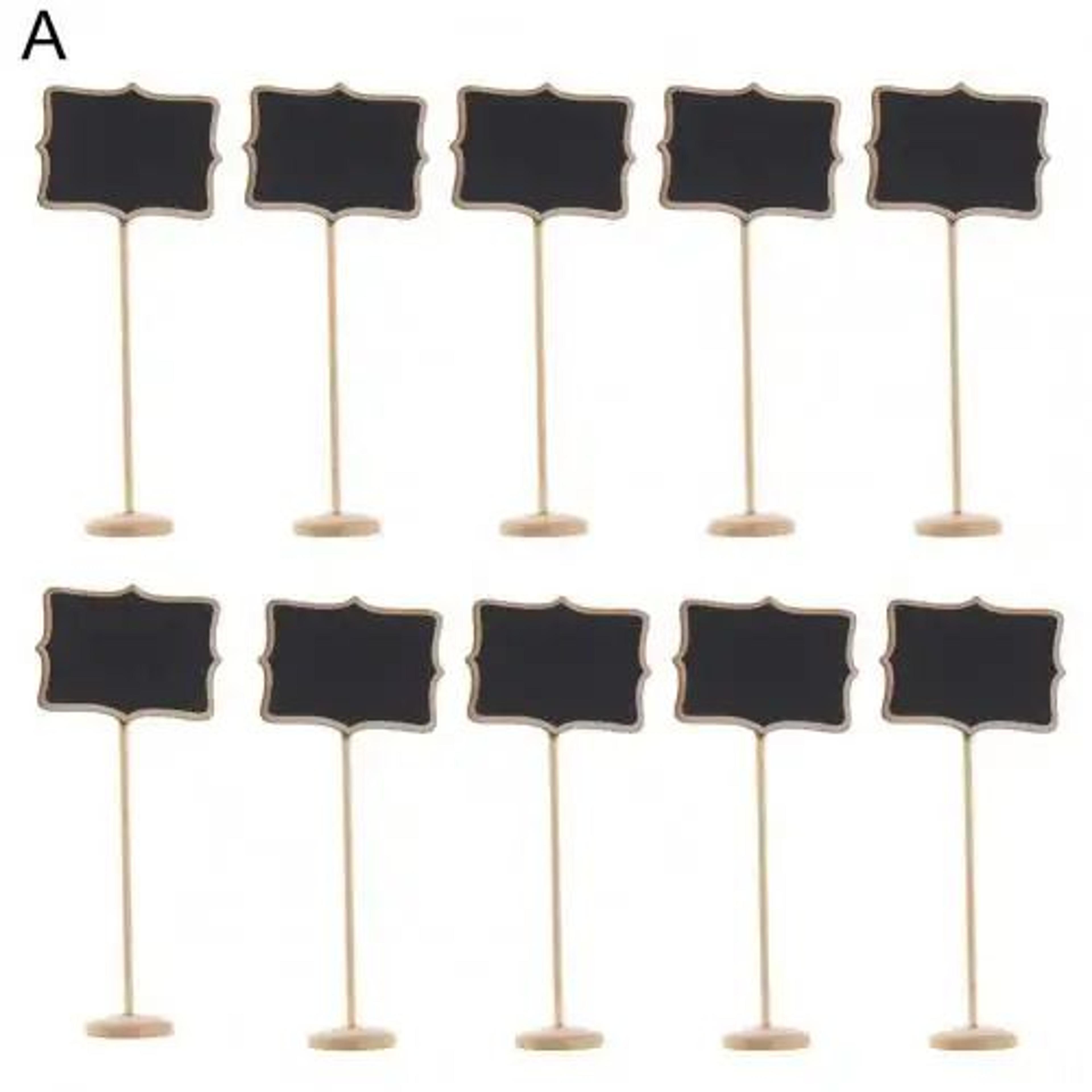 10 Pcs Mini Chalkboard Signs With Wooden Easels For Messages Table Numbers Events Cafes  Home Decor 6