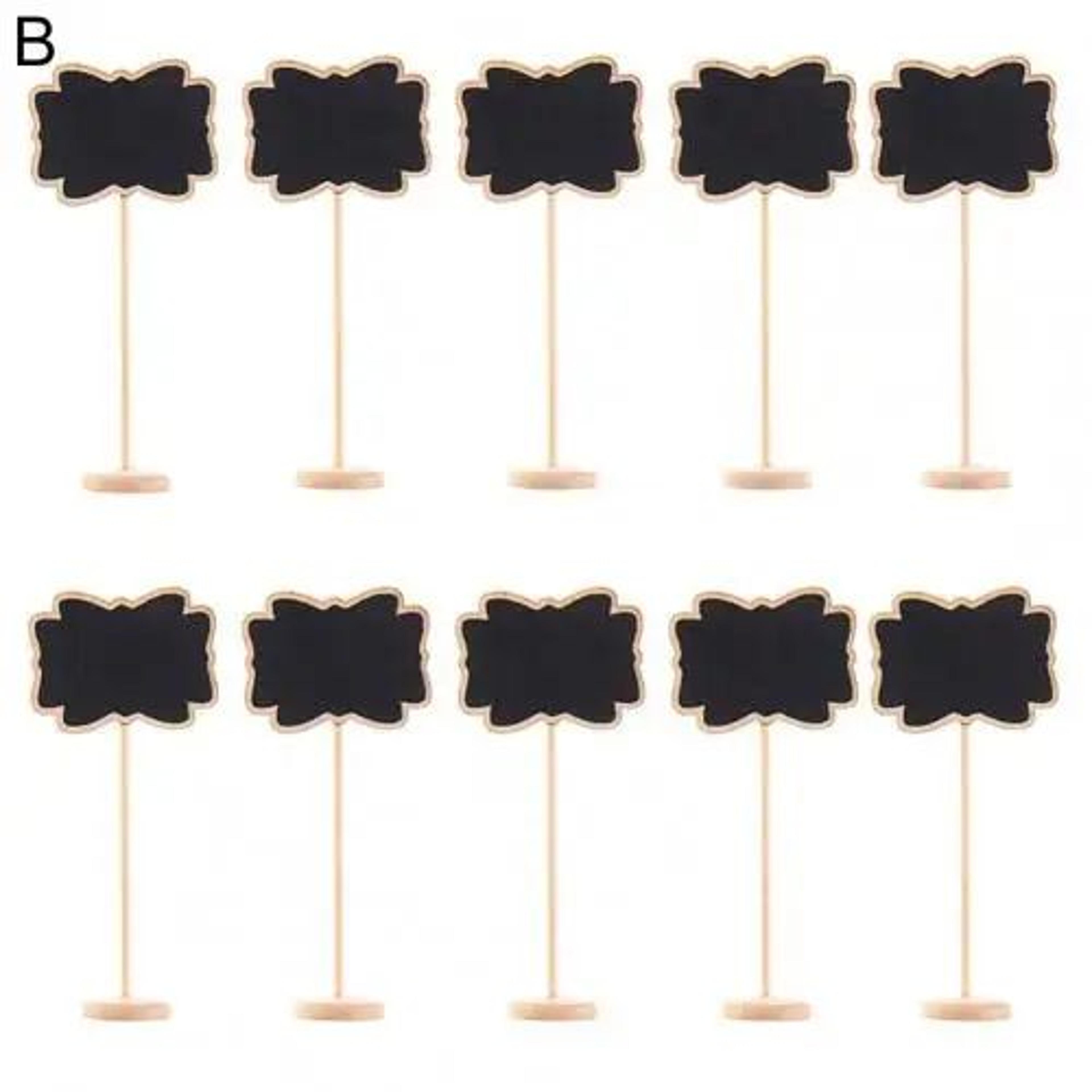 10 Pcs Mini Chalkboard Signs With Wooden Easels For Messages Table Numbers Events Cafes  Home Decor 7