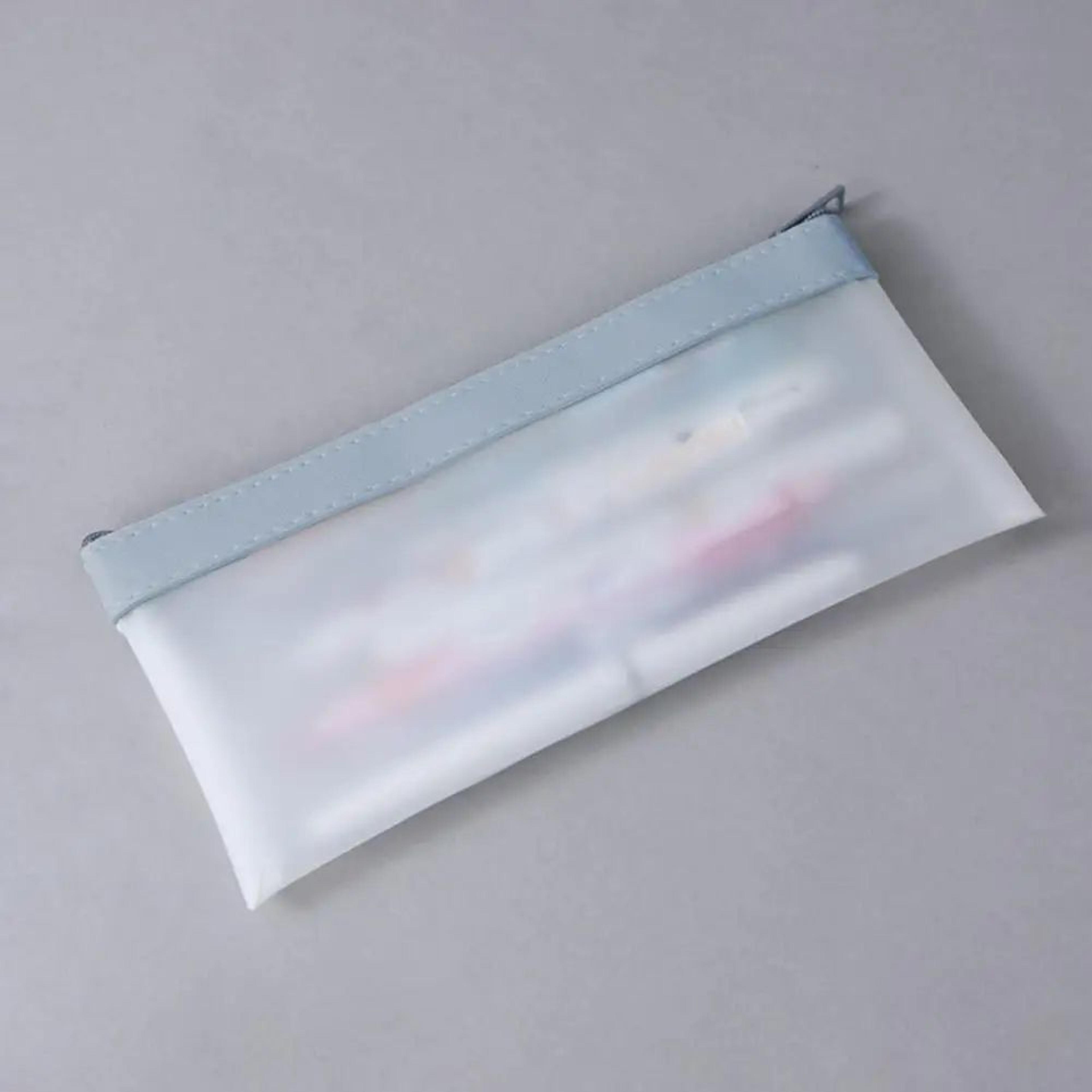 Transparent PVC Pencil Case With Zipper Waterproof Clear School Pouch For Stationery Makeup  Travel 3
