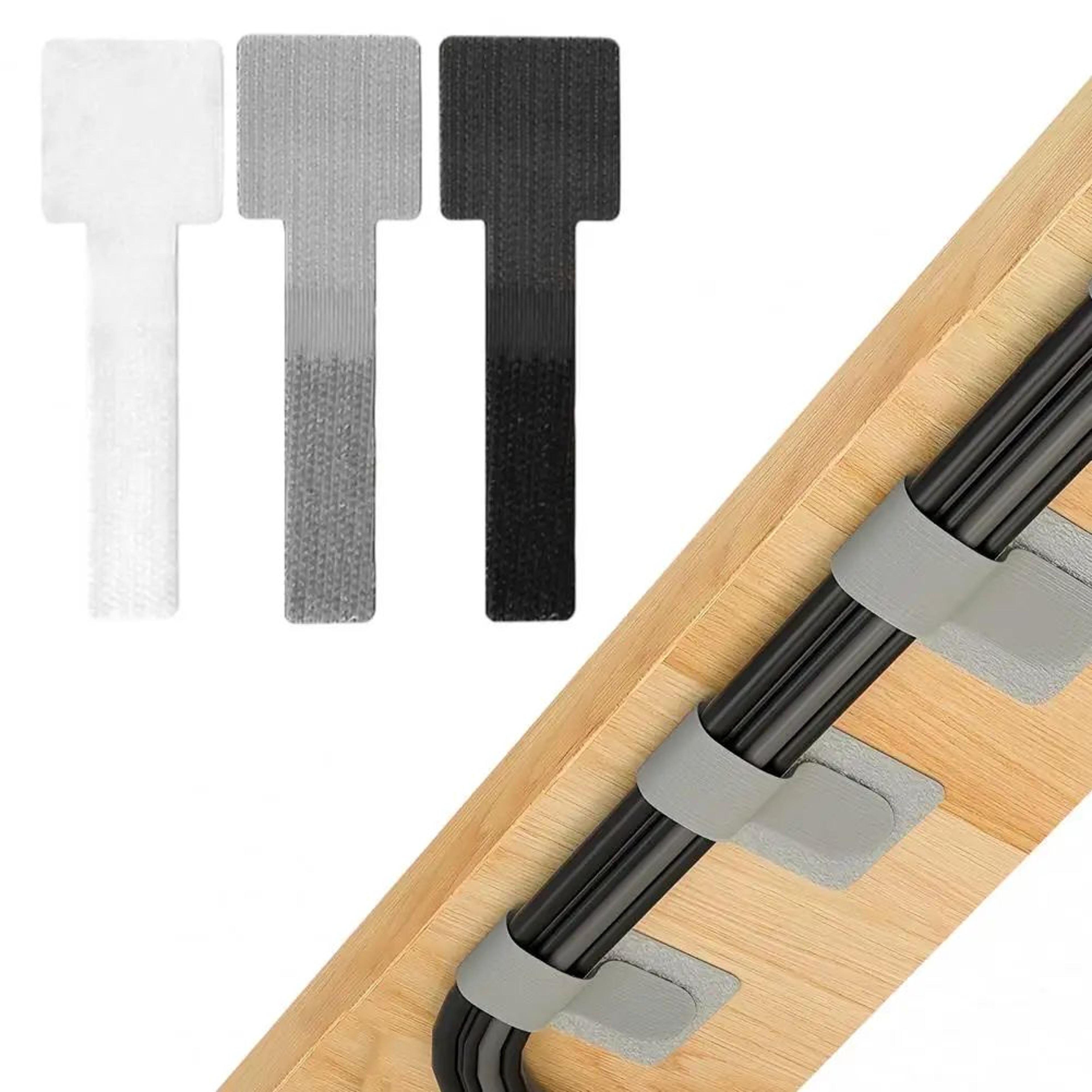SelfAdhesive Reusable Cable Ties With Adjustable Cord Straps Strong Sticky Wire Clips For Home  Off 0