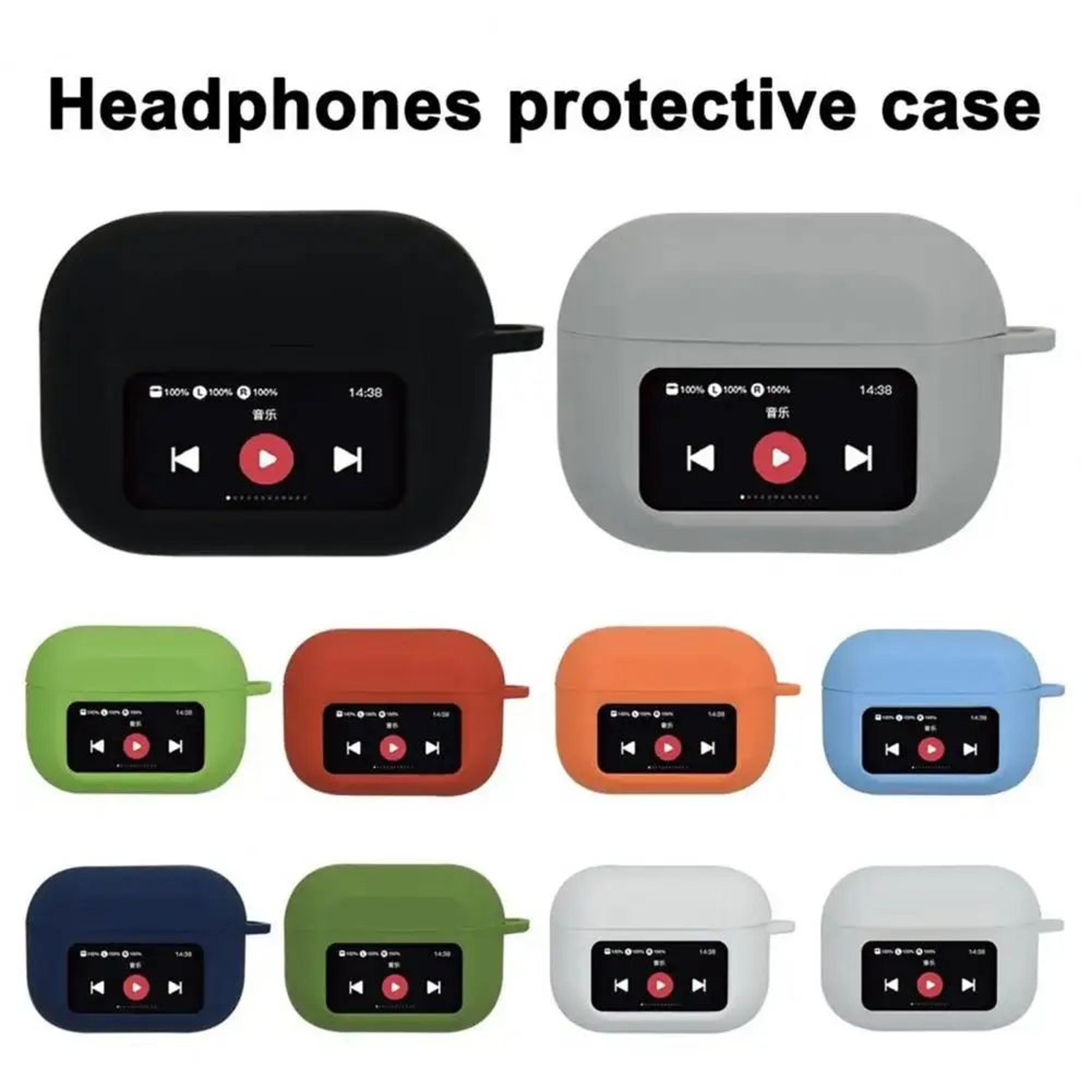 Silicone AirPods Case Cover With Screen Window Shockproof Wireless Earbuds Charging Case Protector  1