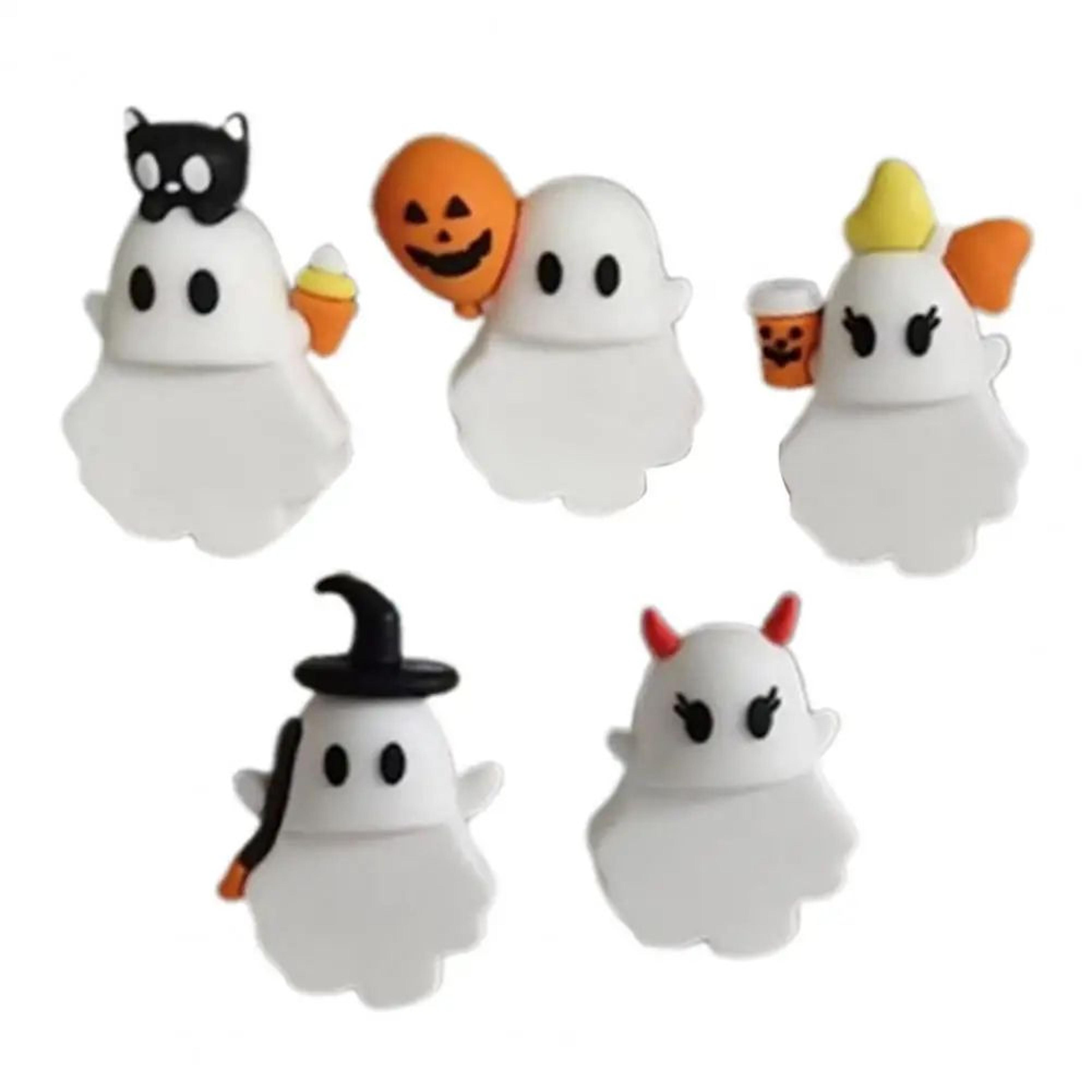 Cute Halloween Ghost Phone Buddy StickOn Mini Ghost Figures Adhesive Smartphone Topper Decor Kawaii 8