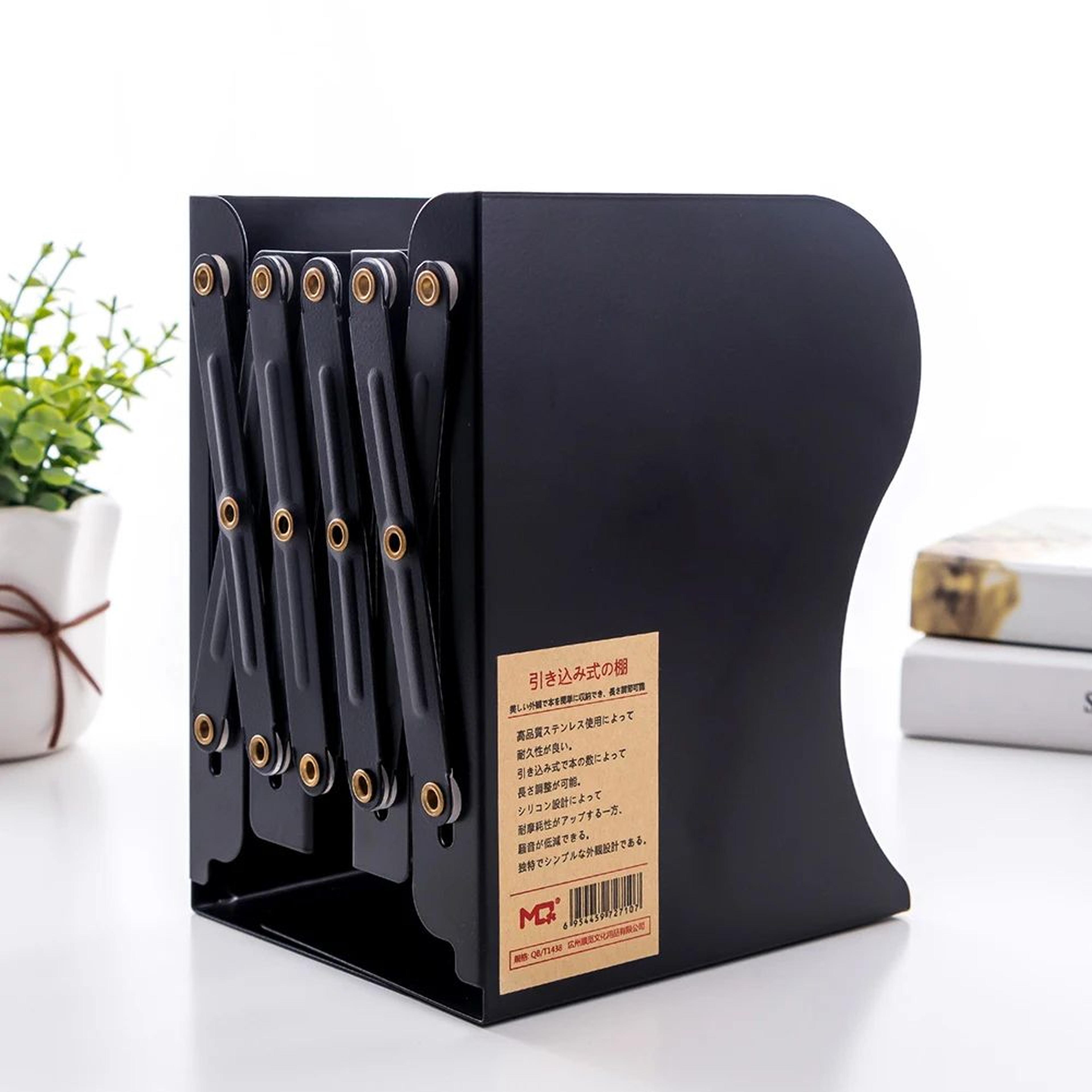 Retractable Foldable Iron Bookends For Desk  Shelf Adjustable Book Support Stand Rack HeavyDuty Des 2