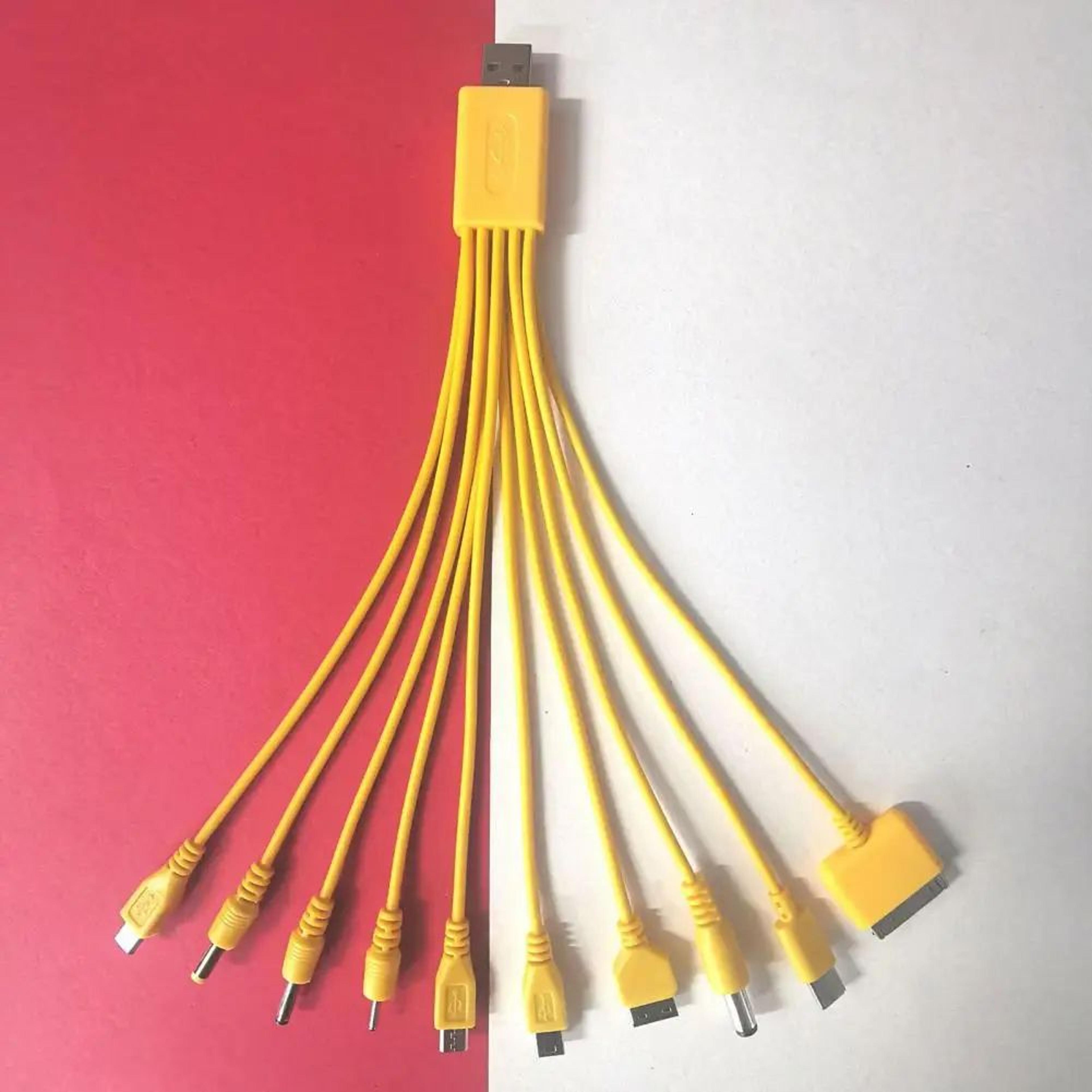 10in1 MultiDevice Charging Cable 906 Inches Universal TangleFree PVC Cord Fast Charge Data Cable Fo 2