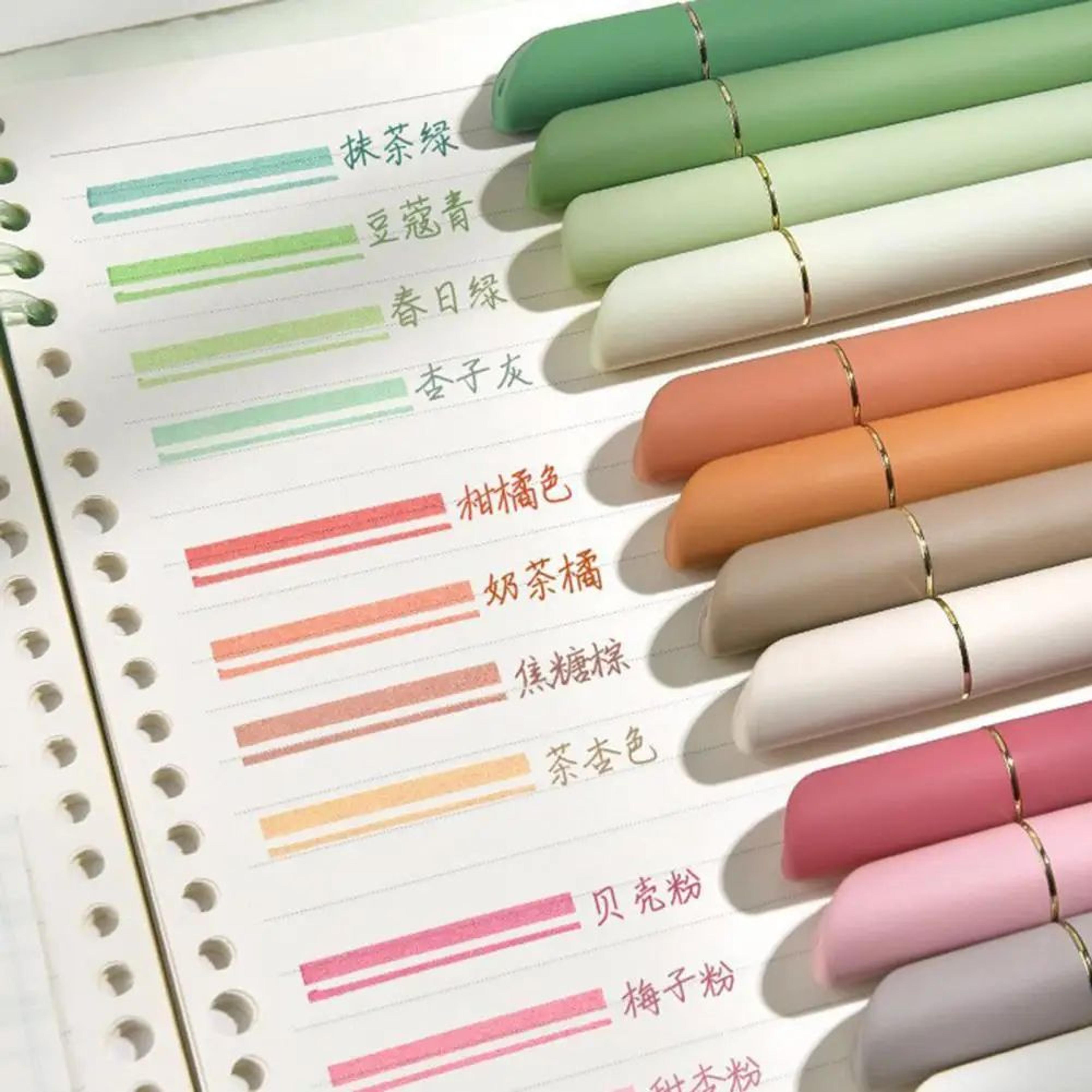 quick-dry smudge-proof highlighter pen set vibrant ink color coding markers for students teachers office study
