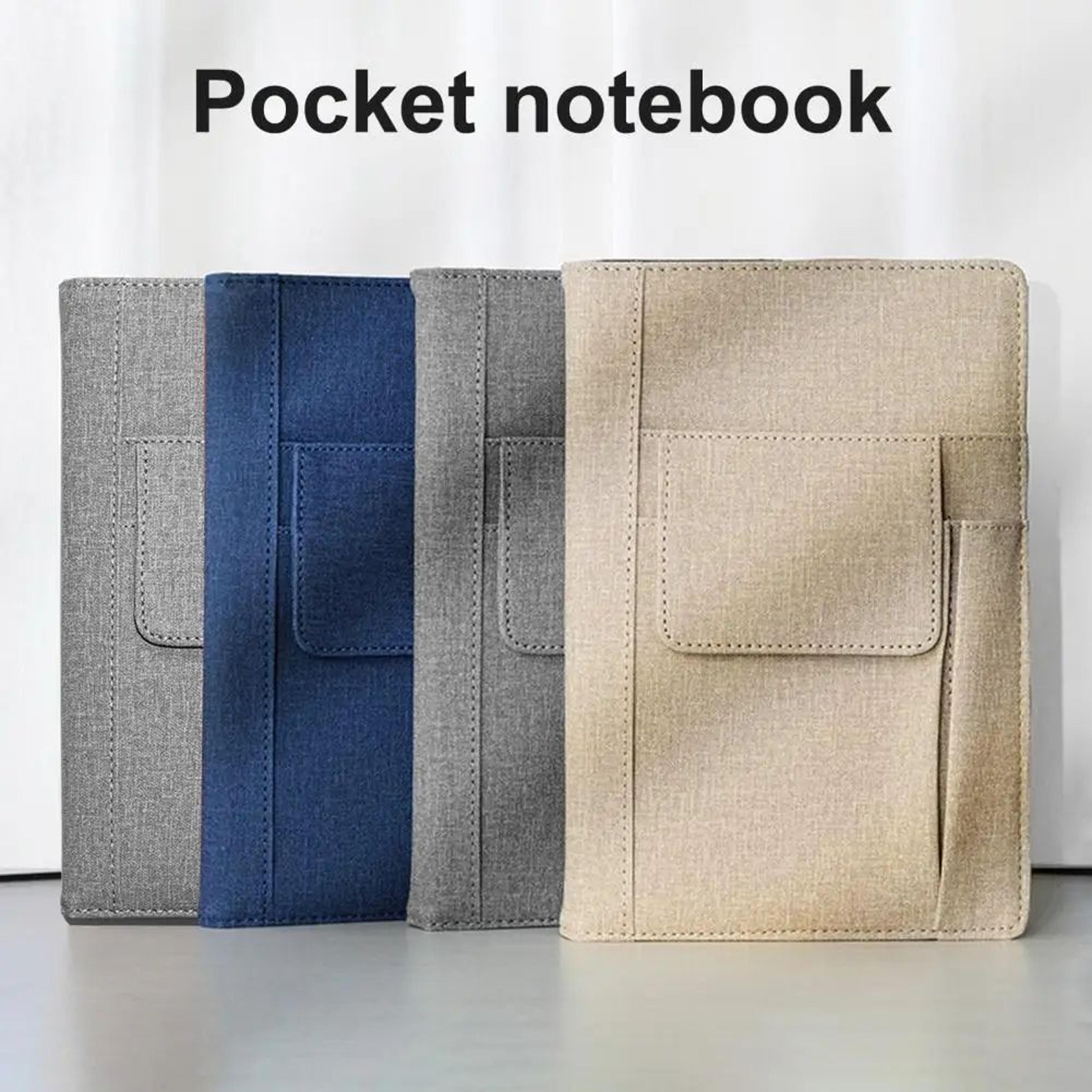 A5 Lined Journal Notebook Fabric Cover 200 Pages Thick Paper Writing Notebook With Pockets For Work 1