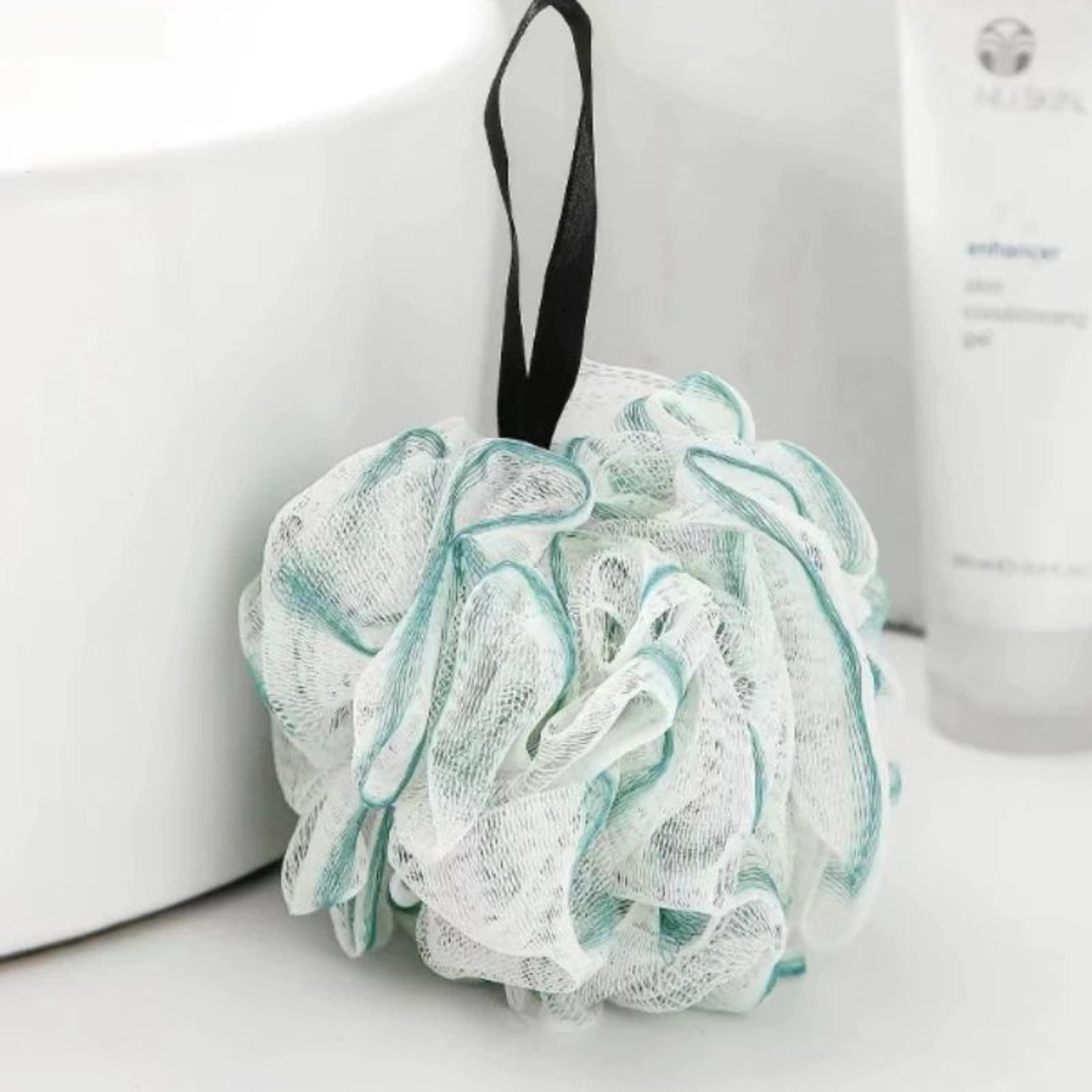 Luxury Shower Loofah Bath Sponge Super Soft Exfoliating Body Pouf Rich Lathering Shower Ball With H 5