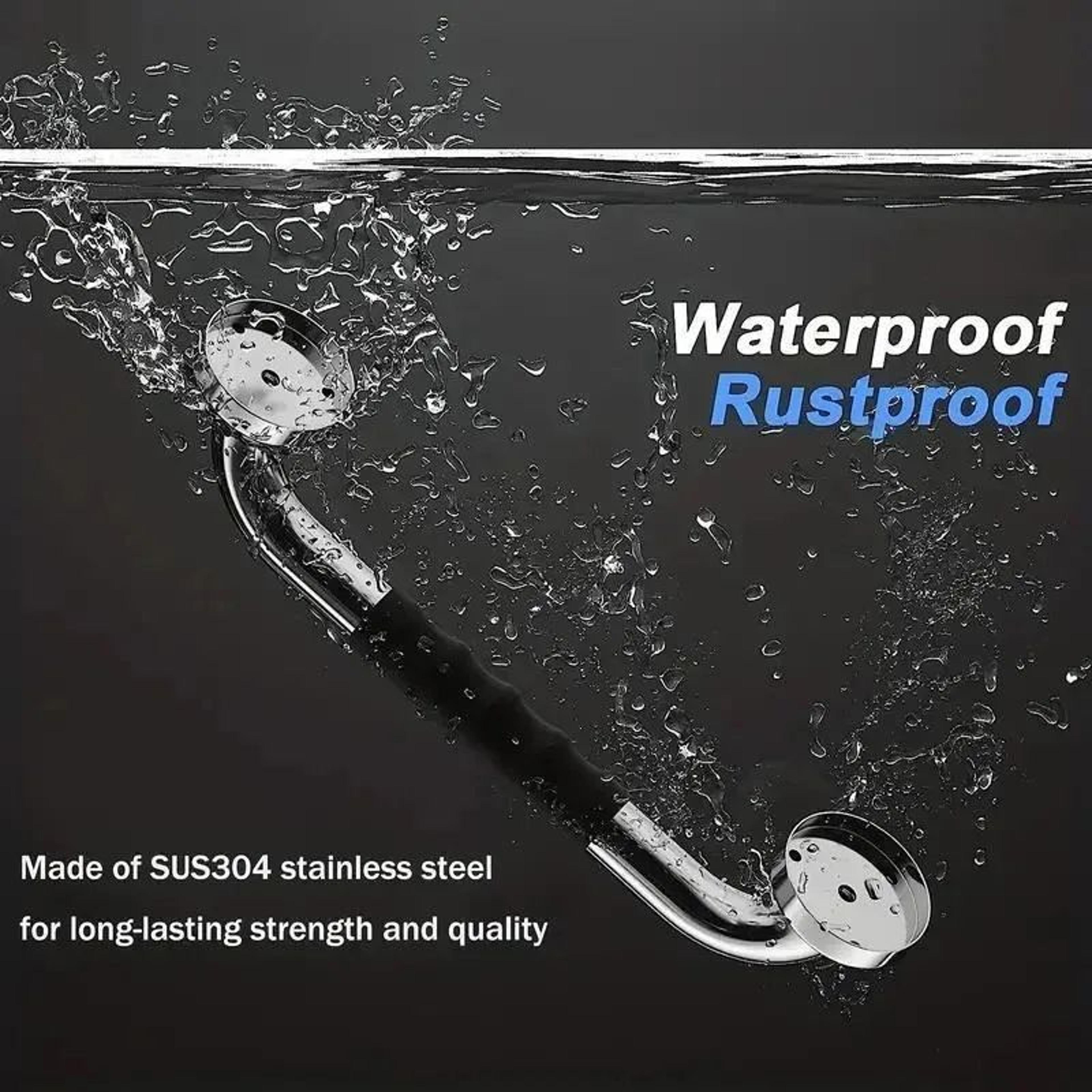 304 Stainless Steel Shower Grab Bar  NonSlip Silicone Grip Safety Handle For Elderly Disabled Bathr 4