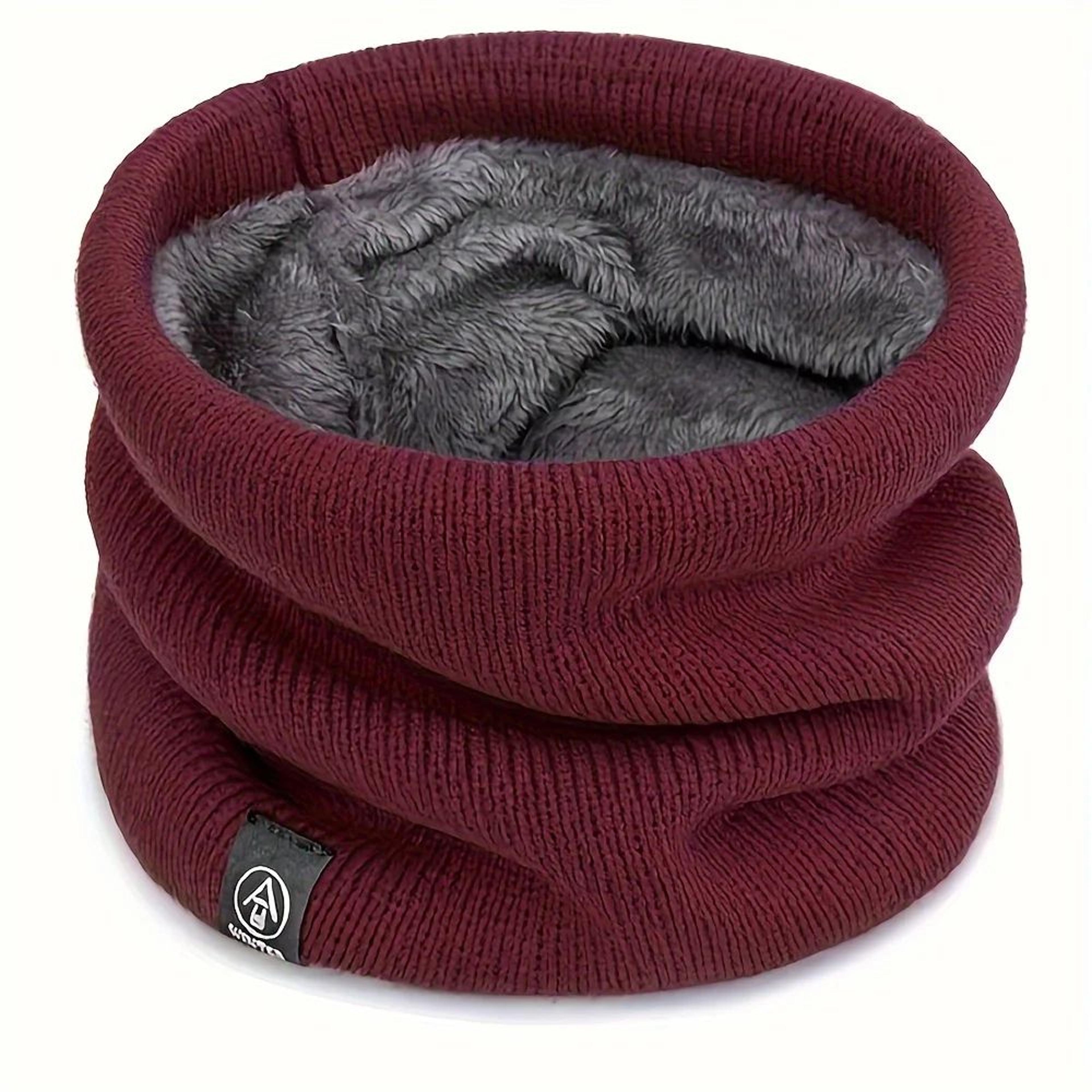 Winter Knit Scarf With BuiltIn Face Mask  Thick Warm Neck Gaiter For Skiing Snowboarding Hiking Win 5