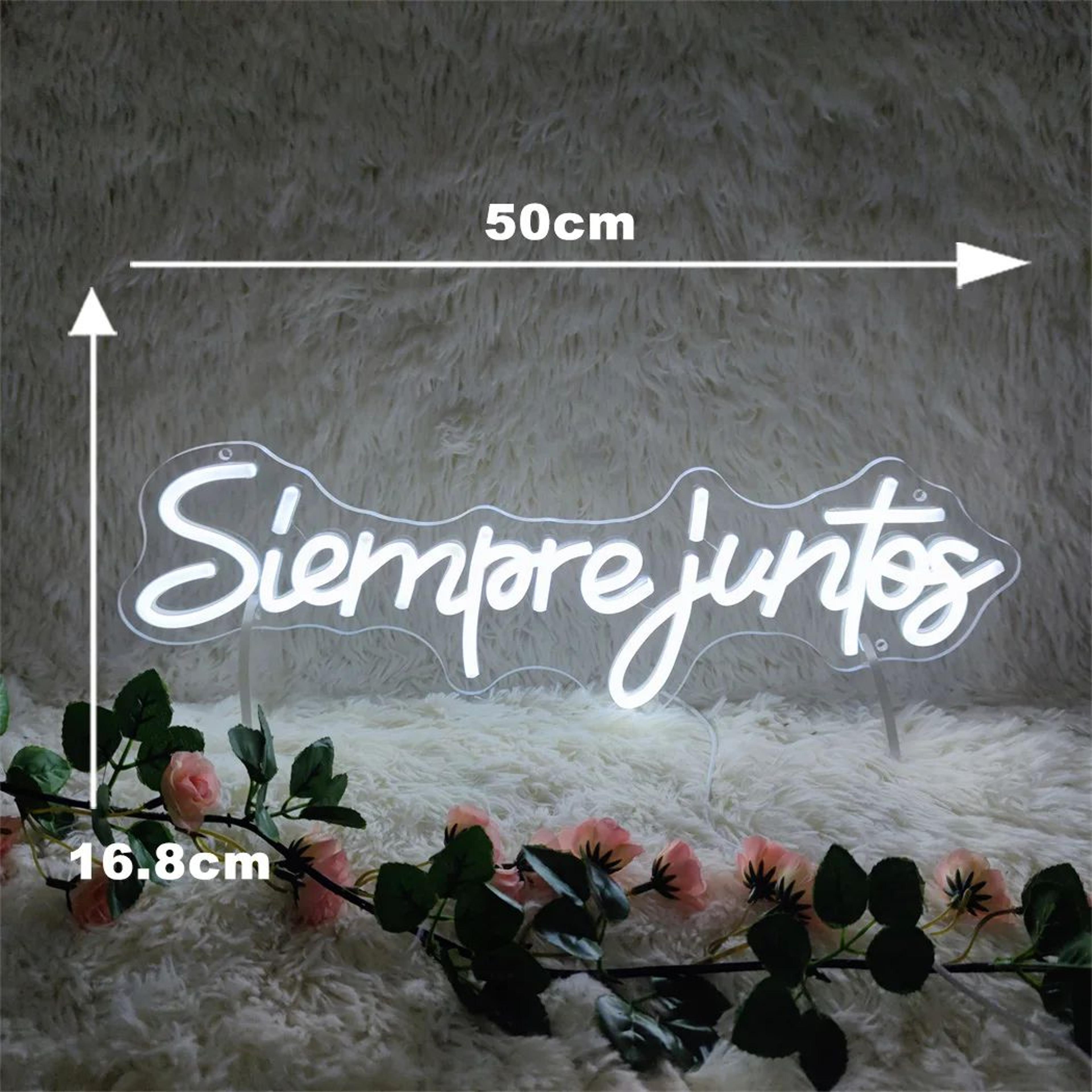 Siempre Juntos LED Neon Sign  Spanish Always Together Wedding  Engagement Wall Decor Light Romantic 1