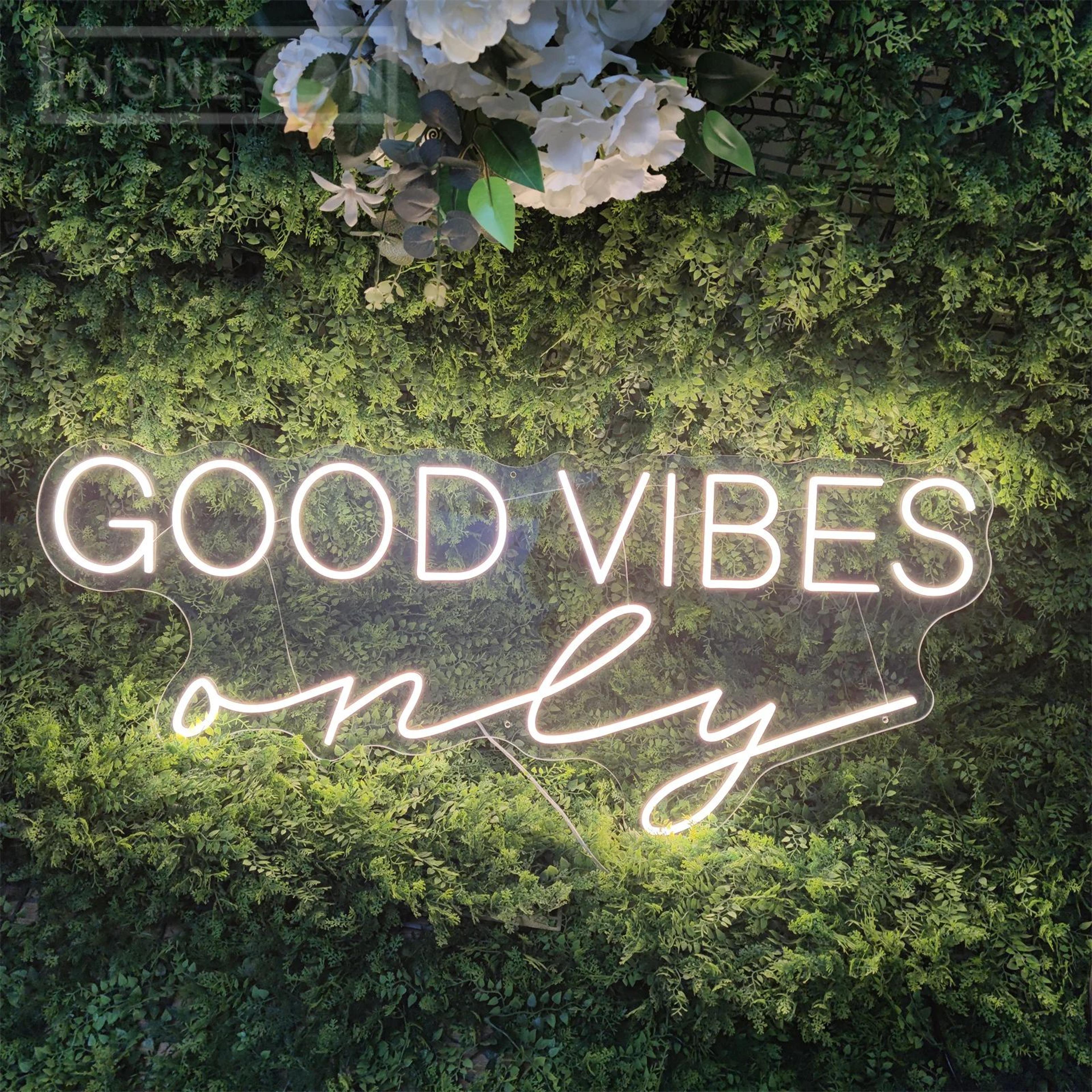 Good Vibes Only LED Neon Sign  USB 5V Wall Light Decor For Bedroom Party Birthday  Wedding Aestheti 1