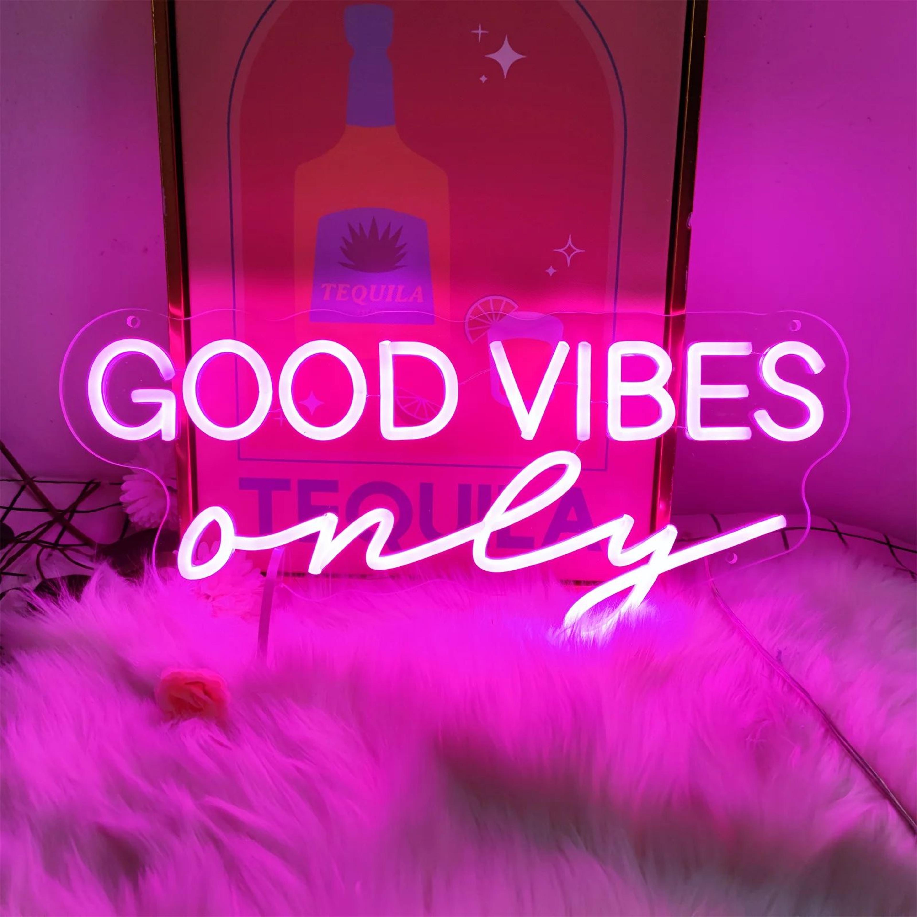 Good Vibes Only LED Neon Sign  USB 5V Wall Light Decor For Bedroom Party Birthday  Wedding Aestheti 6