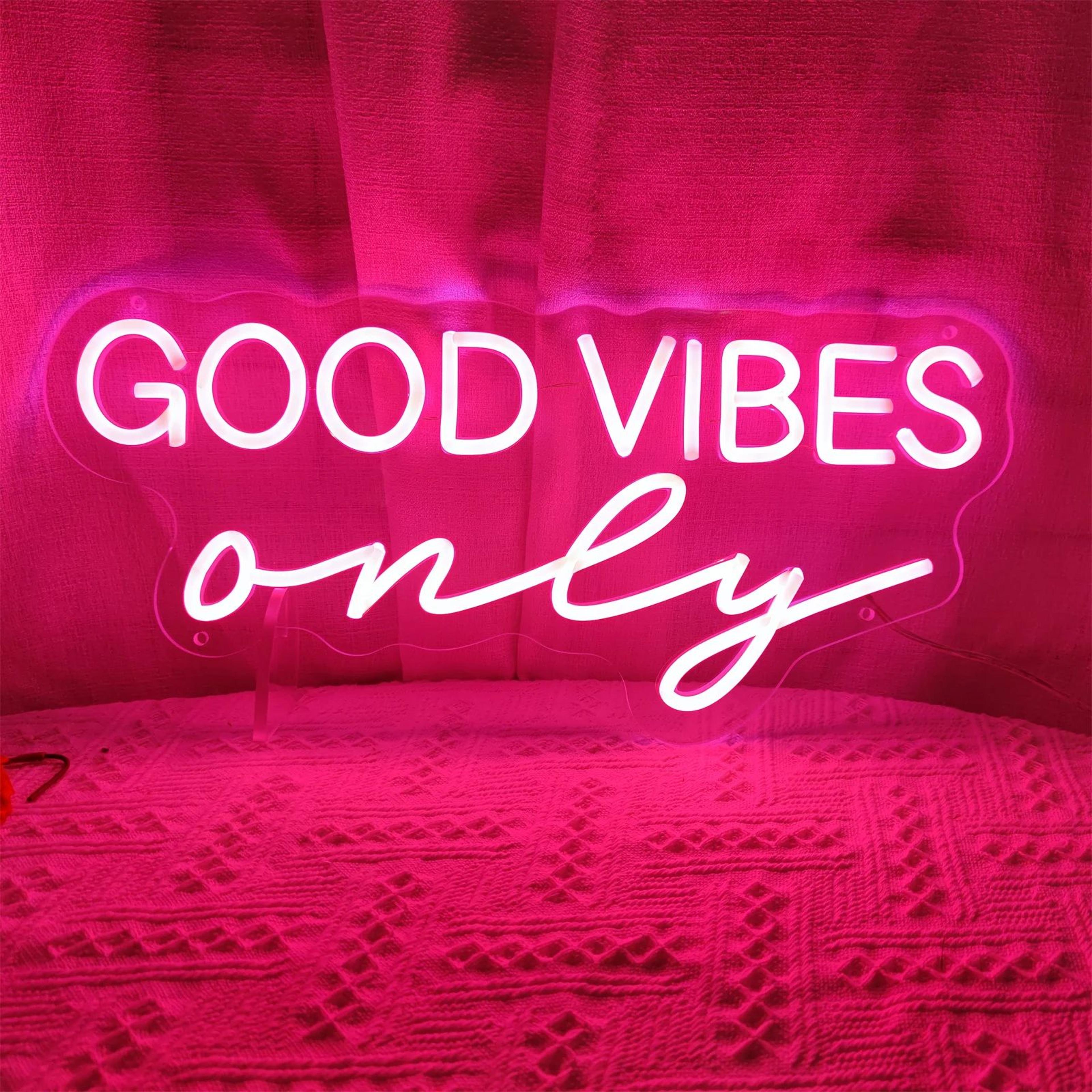 Good Vibes Only LED Neon Sign  USB 5V Wall Light Decor For Bedroom Party Birthday  Wedding Aestheti 7