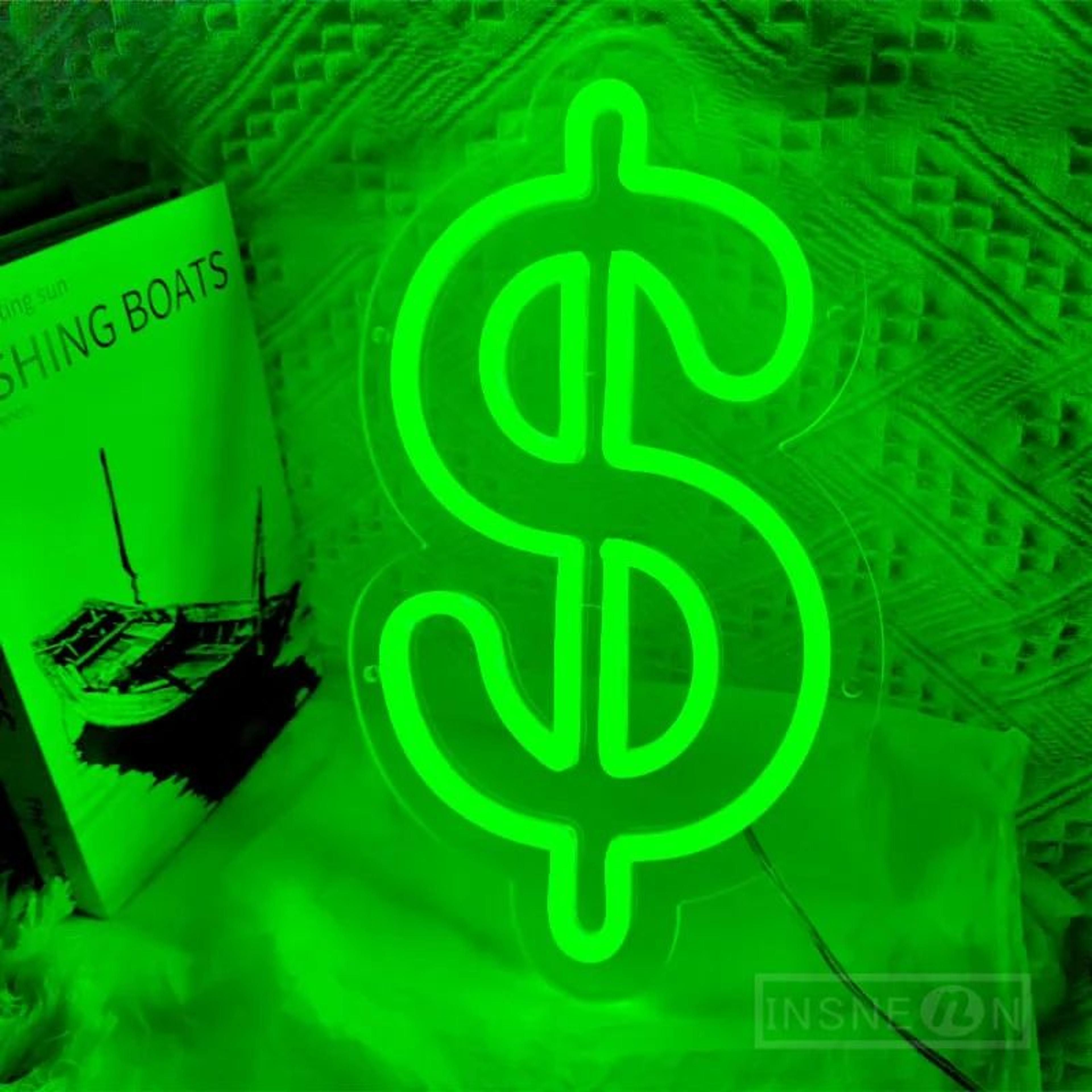 Dollar Sign LED Neon Light  USB Wall Decor For Bar Pub Club Garage  Business Aesthetic Room Bedroom 1
