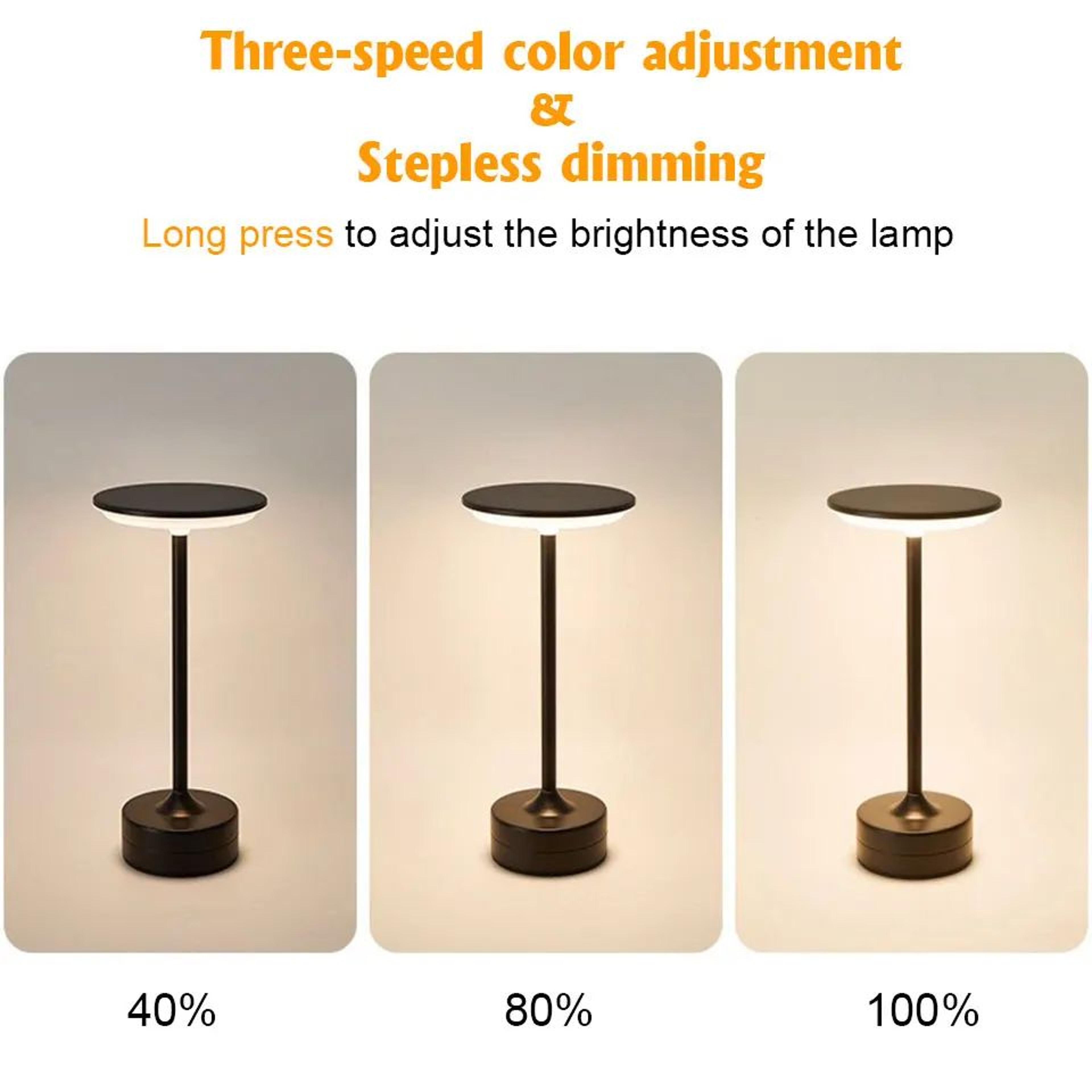 USB Rechargeable Touch LED Table Lamp Night Light Wireless Portable Reading Lamp For Bedroom Bar Ho 3