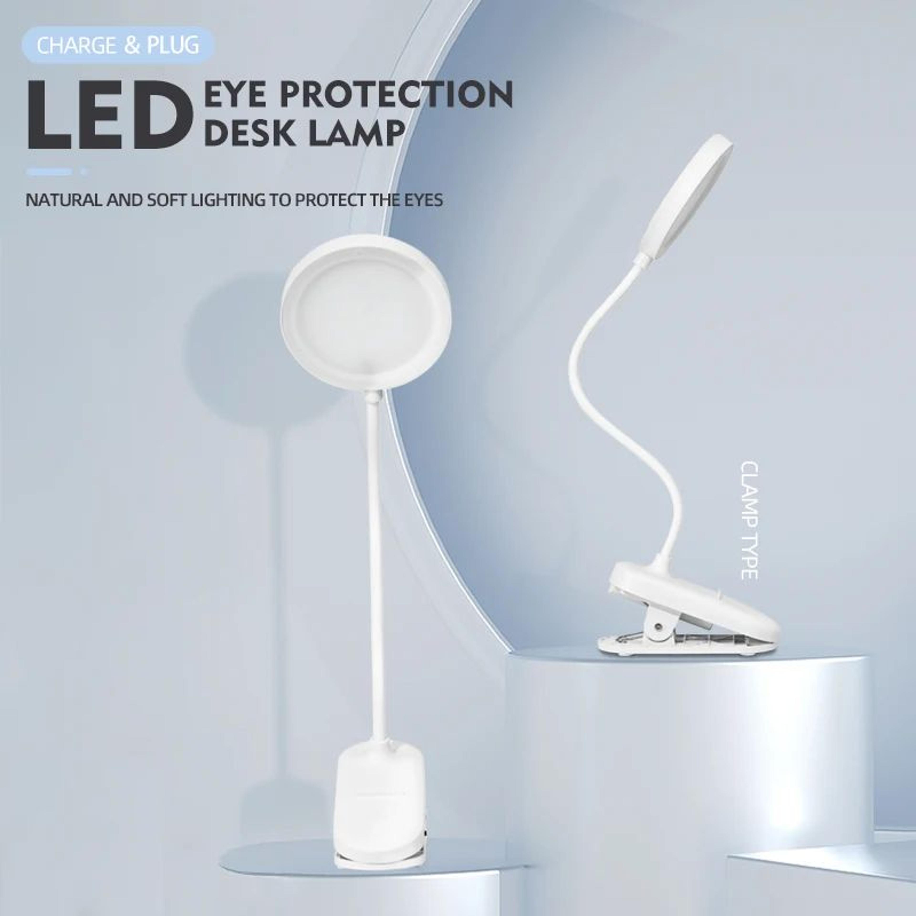 USB Rechargeable ClipOn LED Desk Lamp 3 Color Temperatures  Dimmable Reading Light For Study Office 3