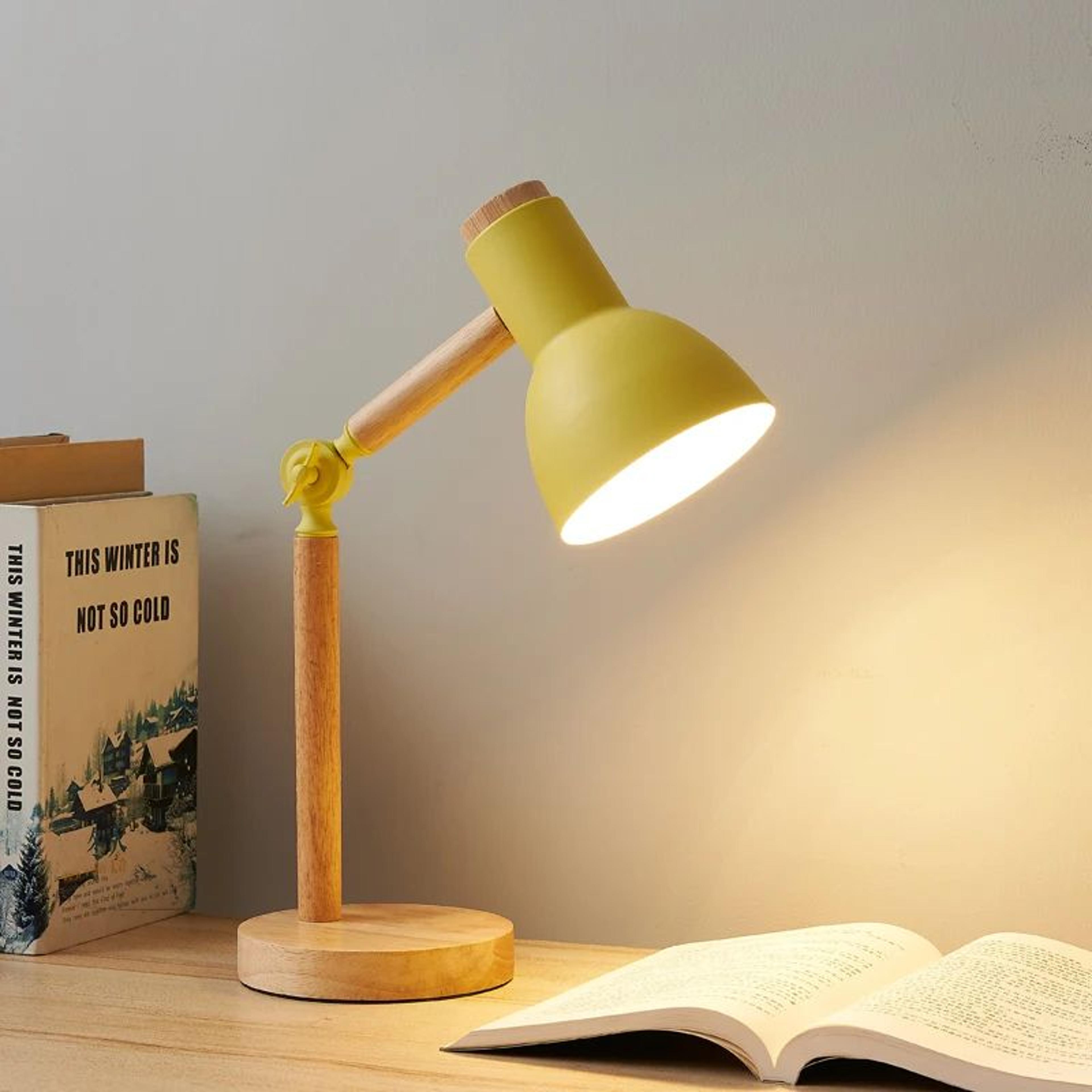 Nordic Wooden LED Table Lamp Turning Head Minimal Bedside Desk Light EyeCare Reading Lamp For Bedro 8