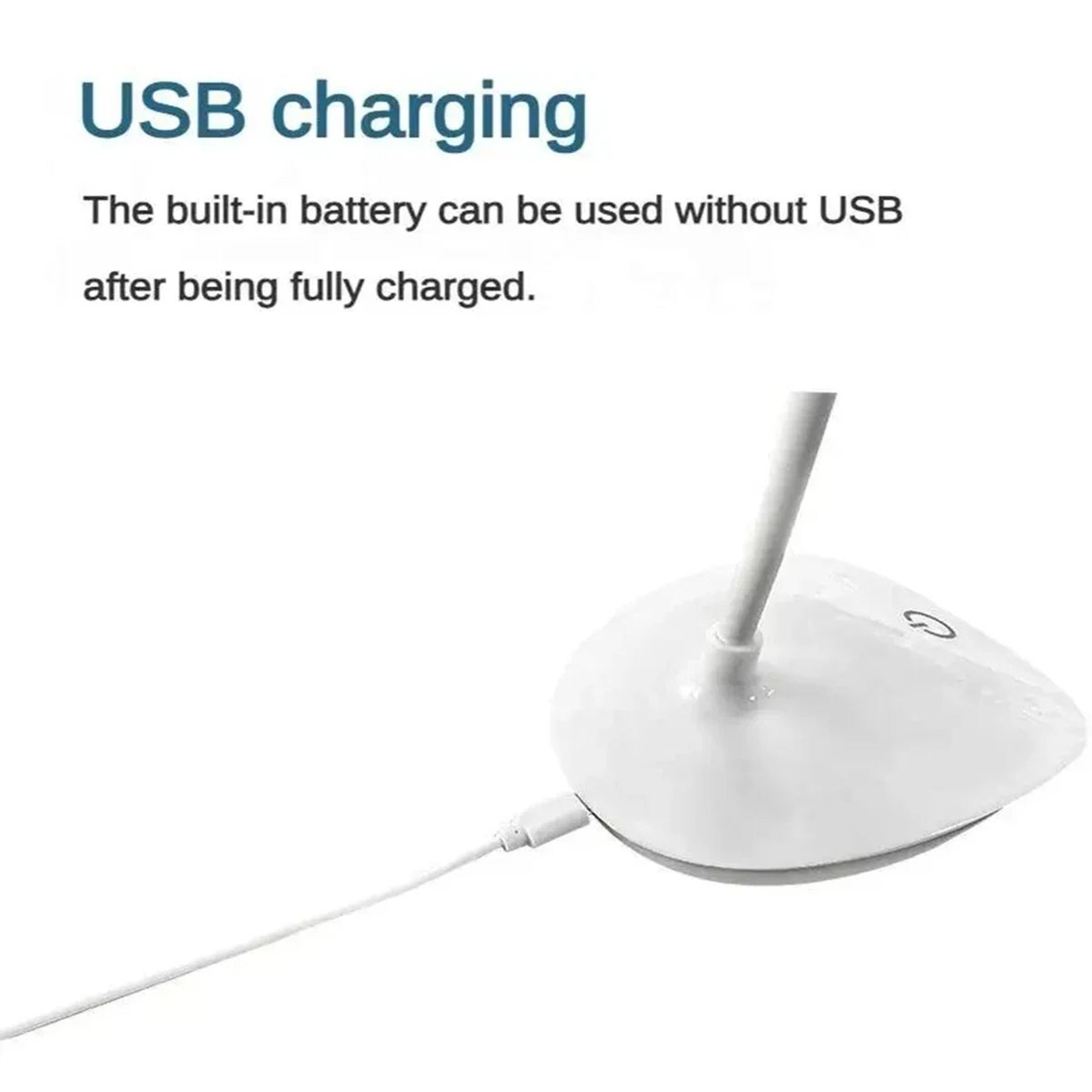 Portable USB Rechargeable LED Reading Desk Lamp Touch Dimmable EyeCare Table Light For Study Room O 2